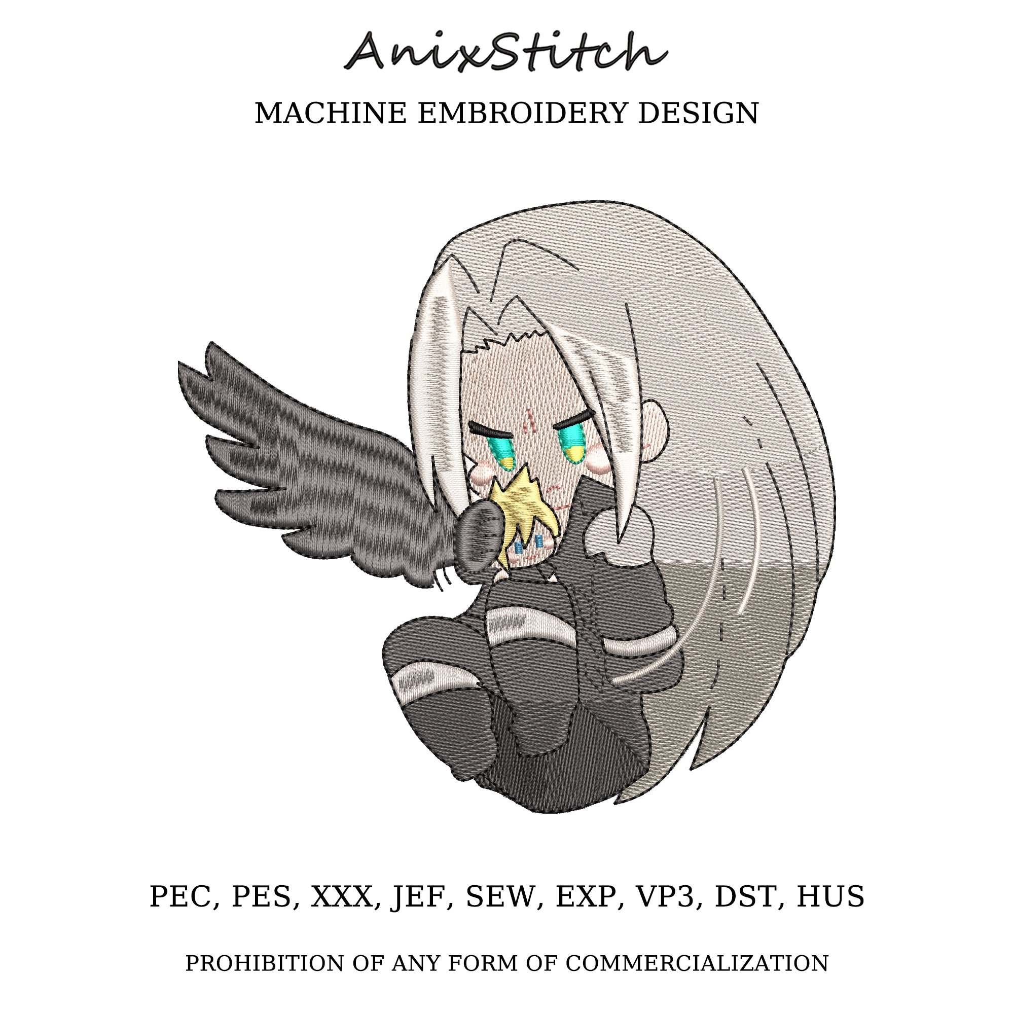 Anime Embroidery Design