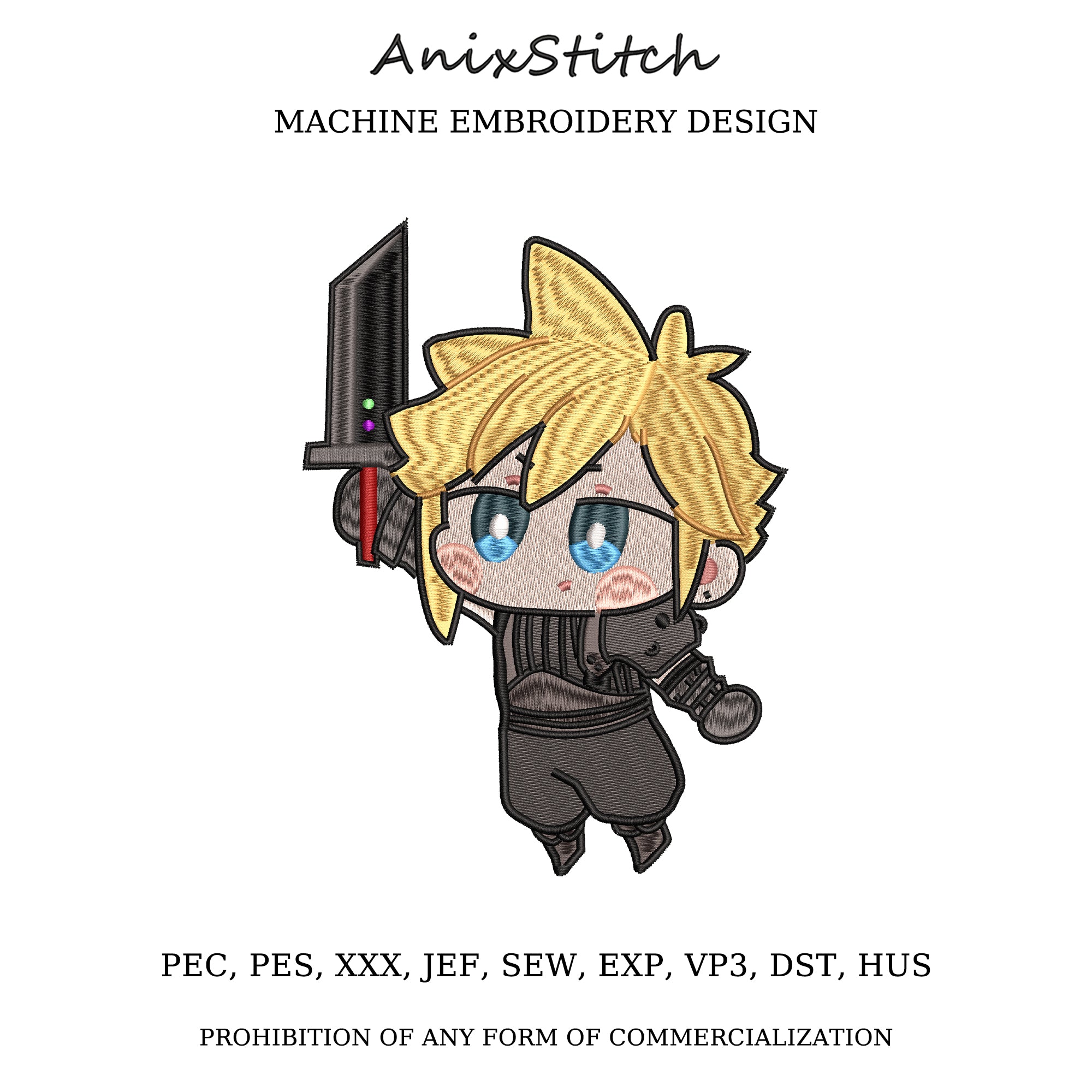 Anime Embroidery Design
