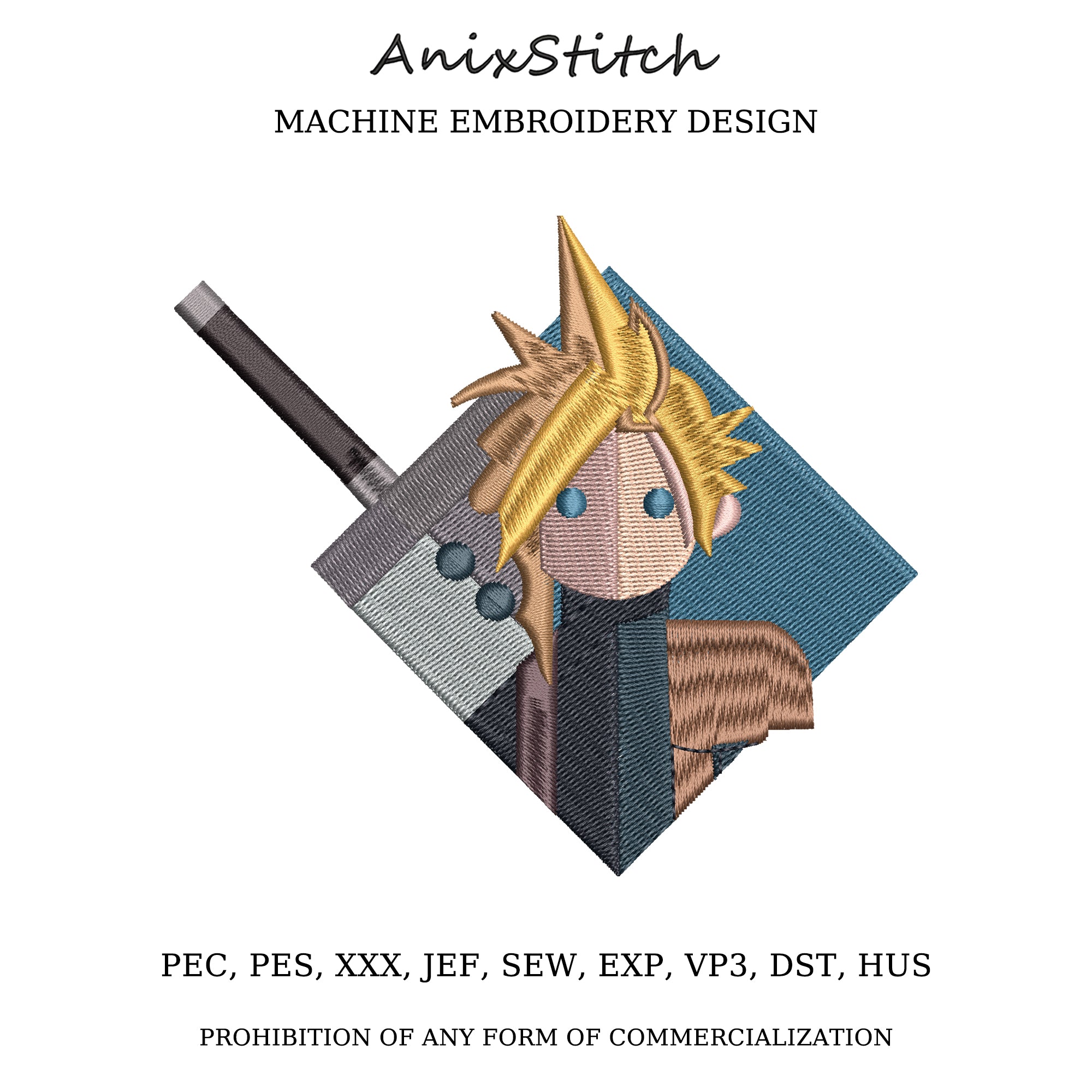 Anime Embroidery Design