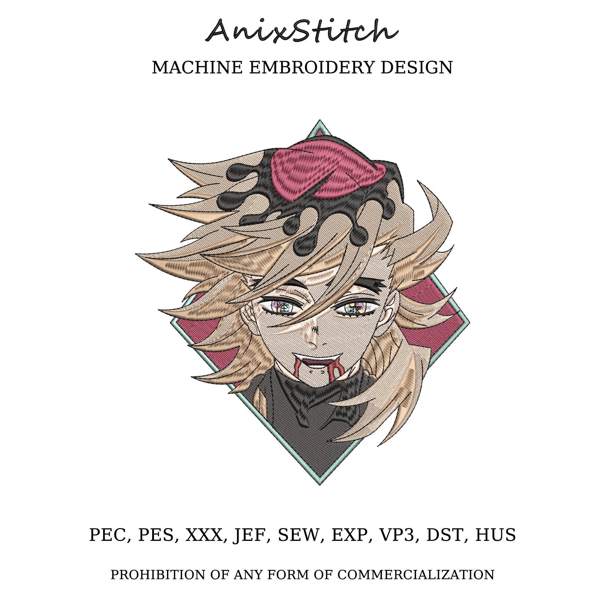 Anime Embroidery Design