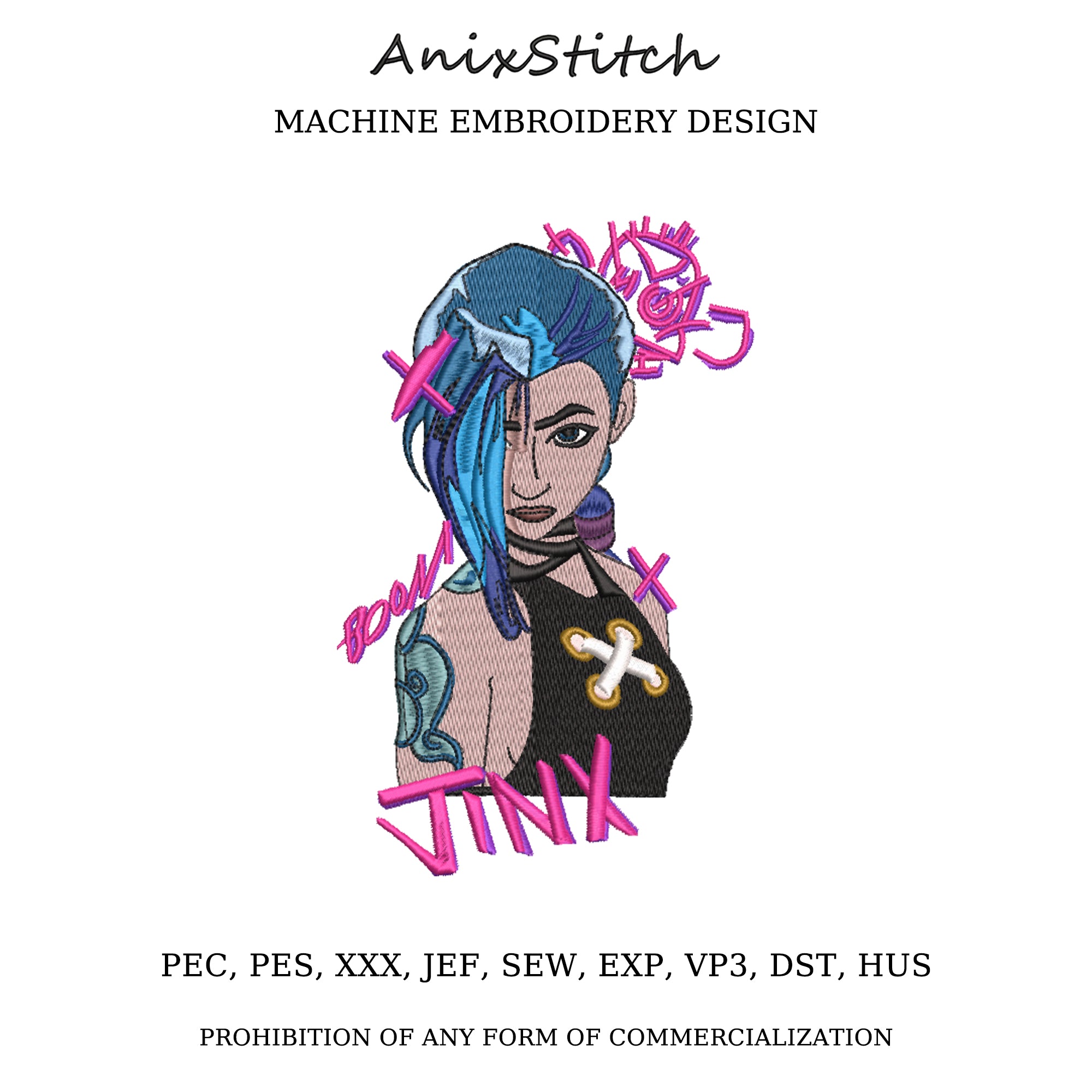 Anime Embroidery Design