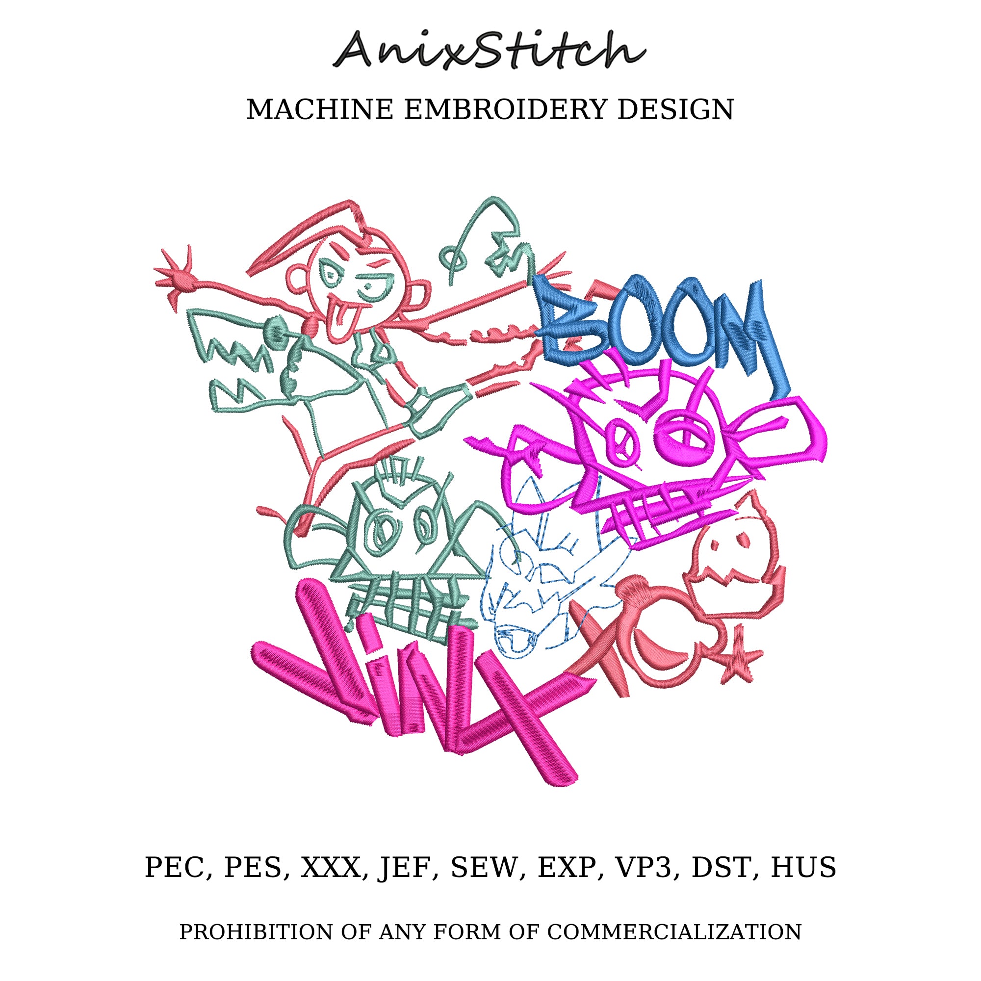 Anime Embroidery Design