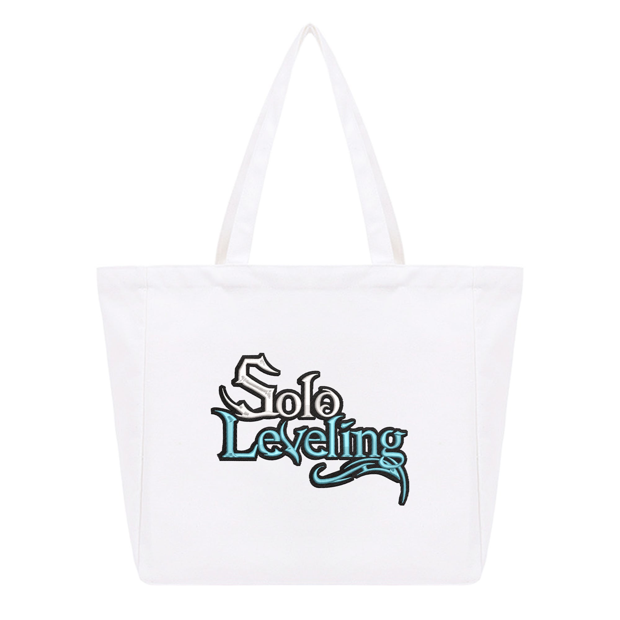 Personalized Anime Font Embroidered Cotton Tote Bag