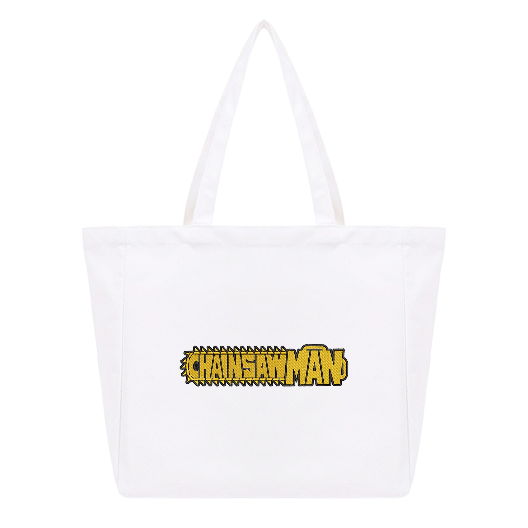 Personalized Anime Font Embroidered Cotton Tote Bag