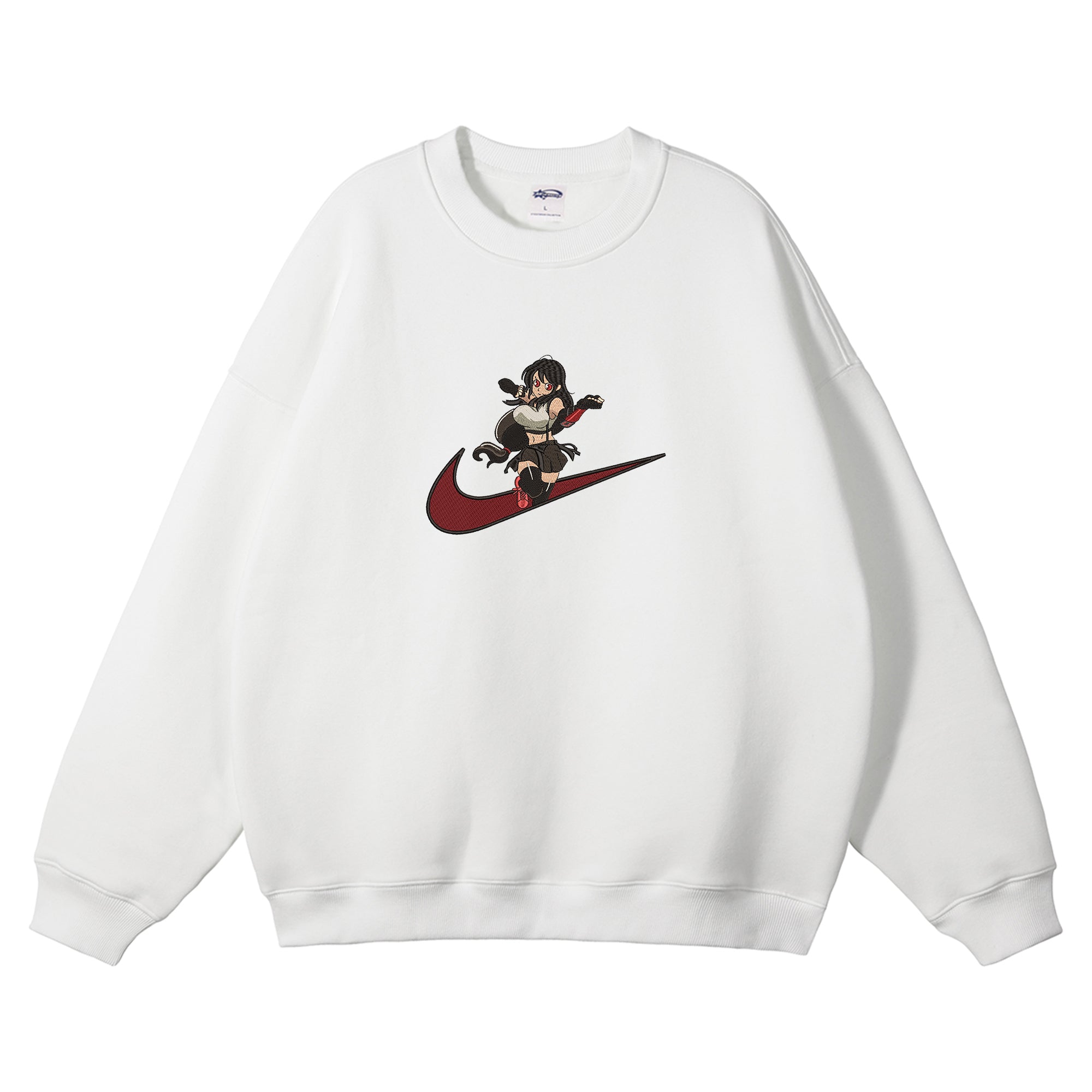 Tifa Lockhart Embroidered Crewneck Sweatshirt