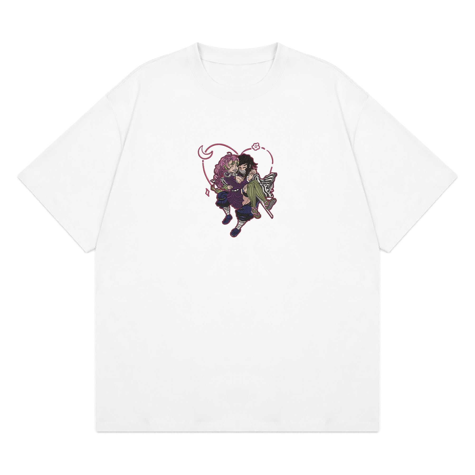 Iguro Obanai Kanroji Mitsuri Embroidered T-Shirt