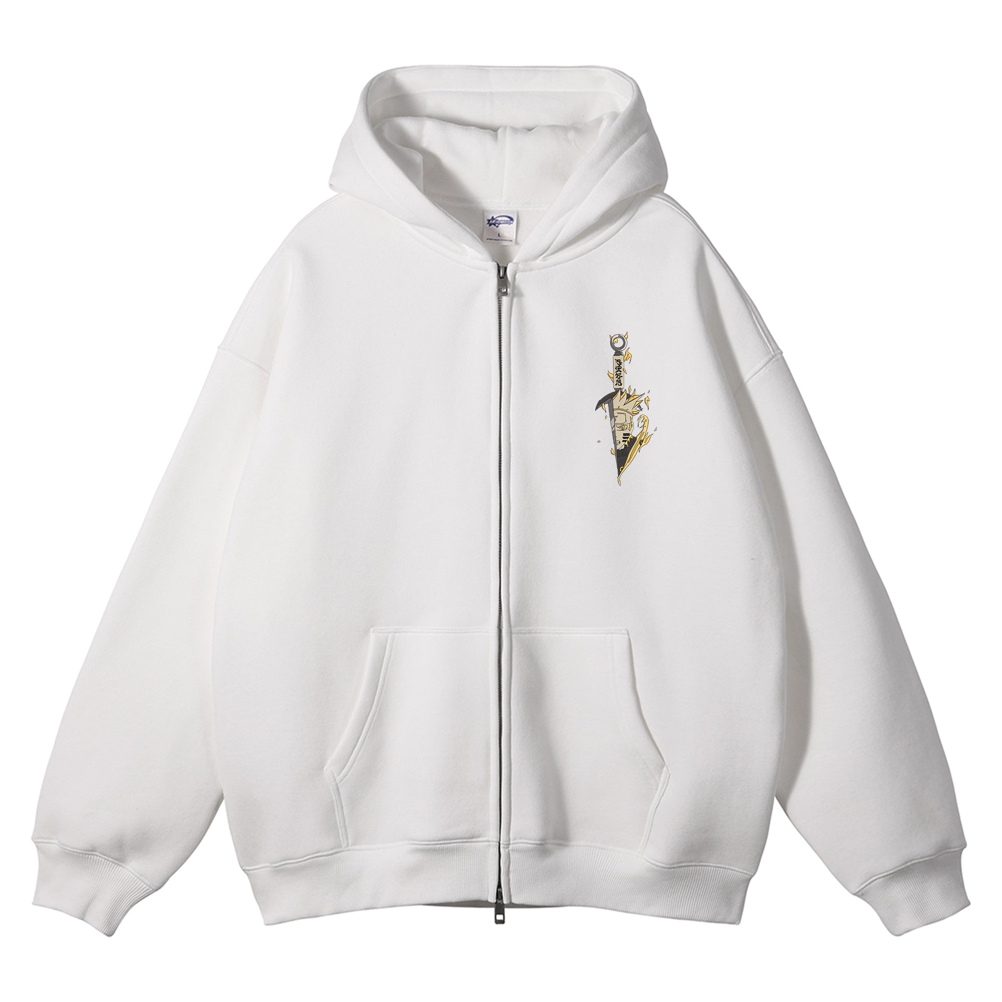 Naruto Embroidered Zip-Up Hoodie
