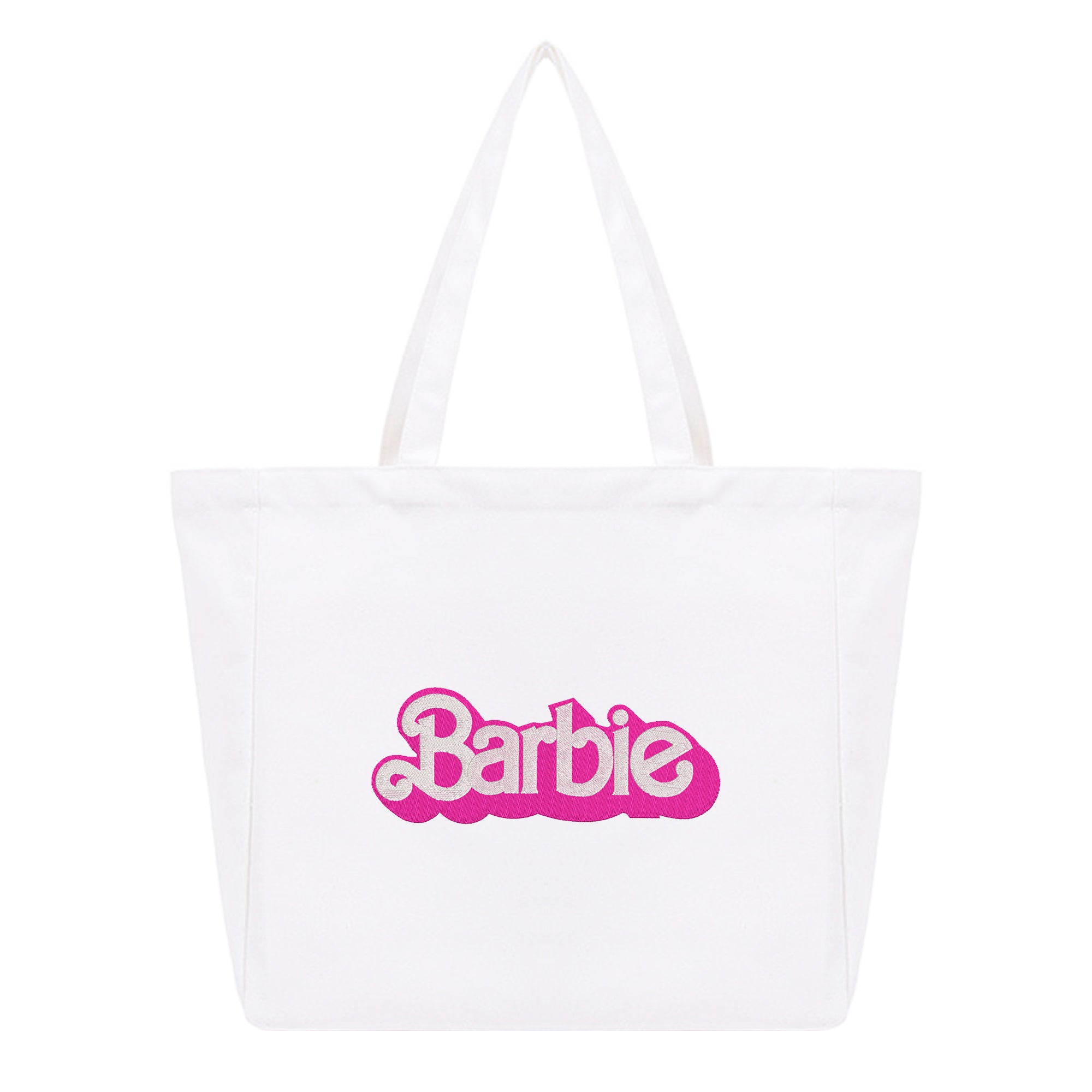 Personalized Anime Font Embroidered Cotton Tote Bag