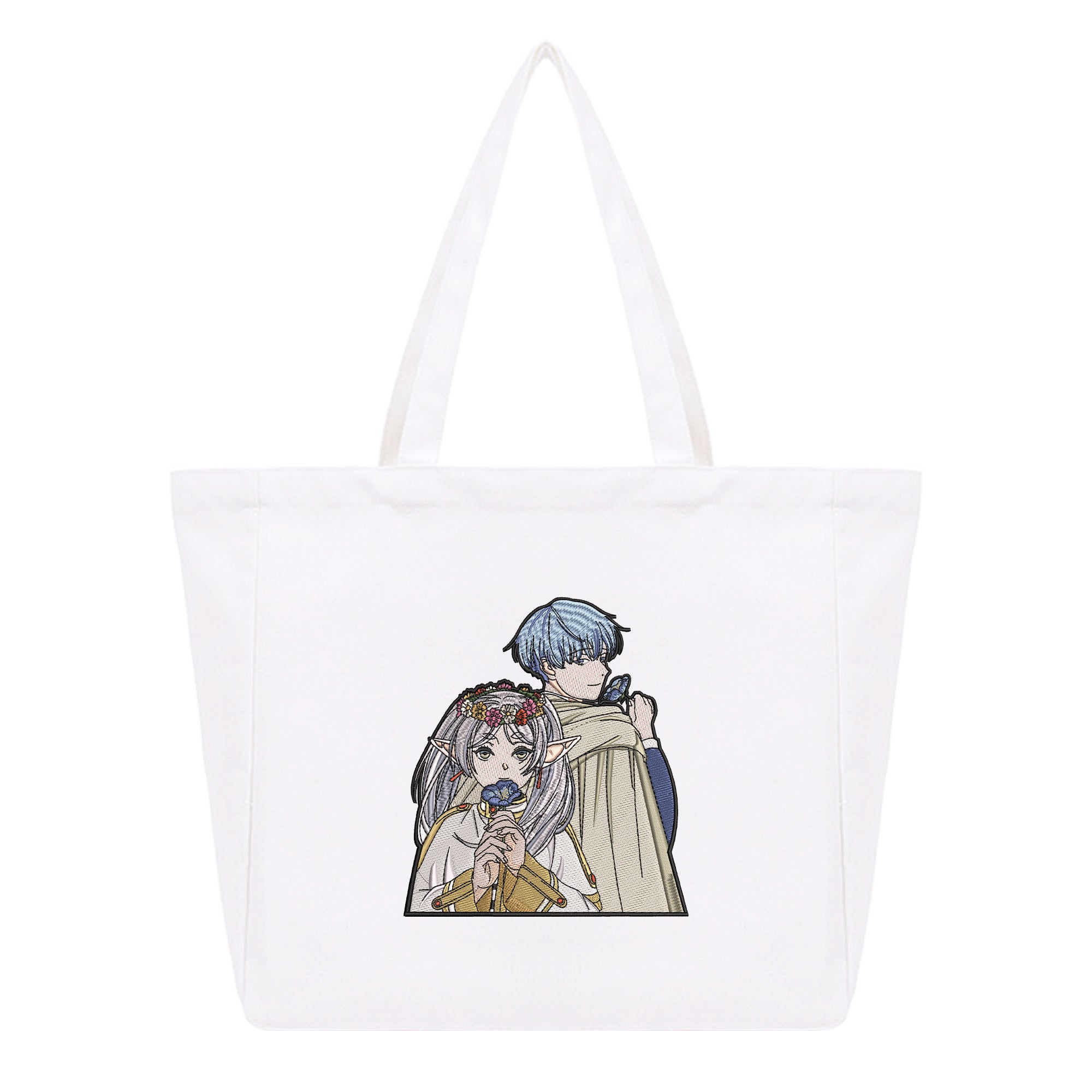 Frieren Himmel Embroidery Cotton Tote Bag