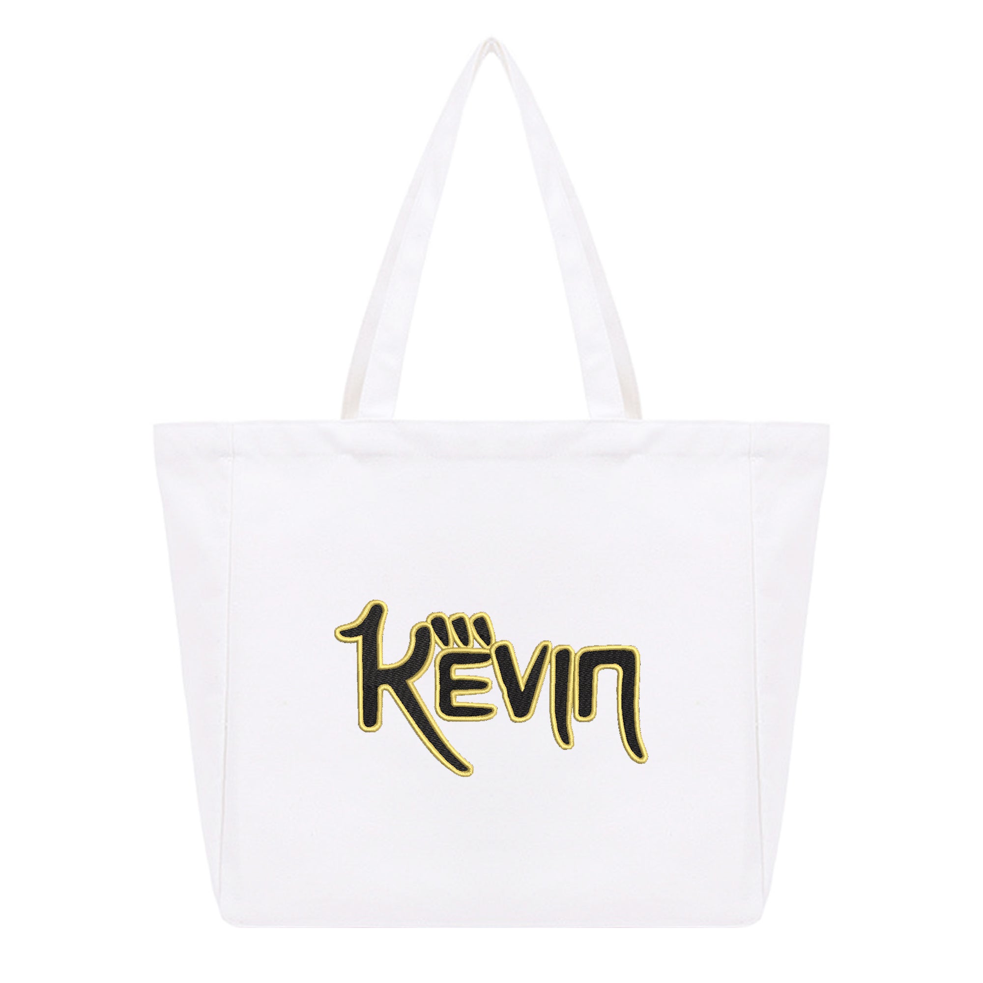 Personalized Anime Font Embroidered Cotton Tote Bag