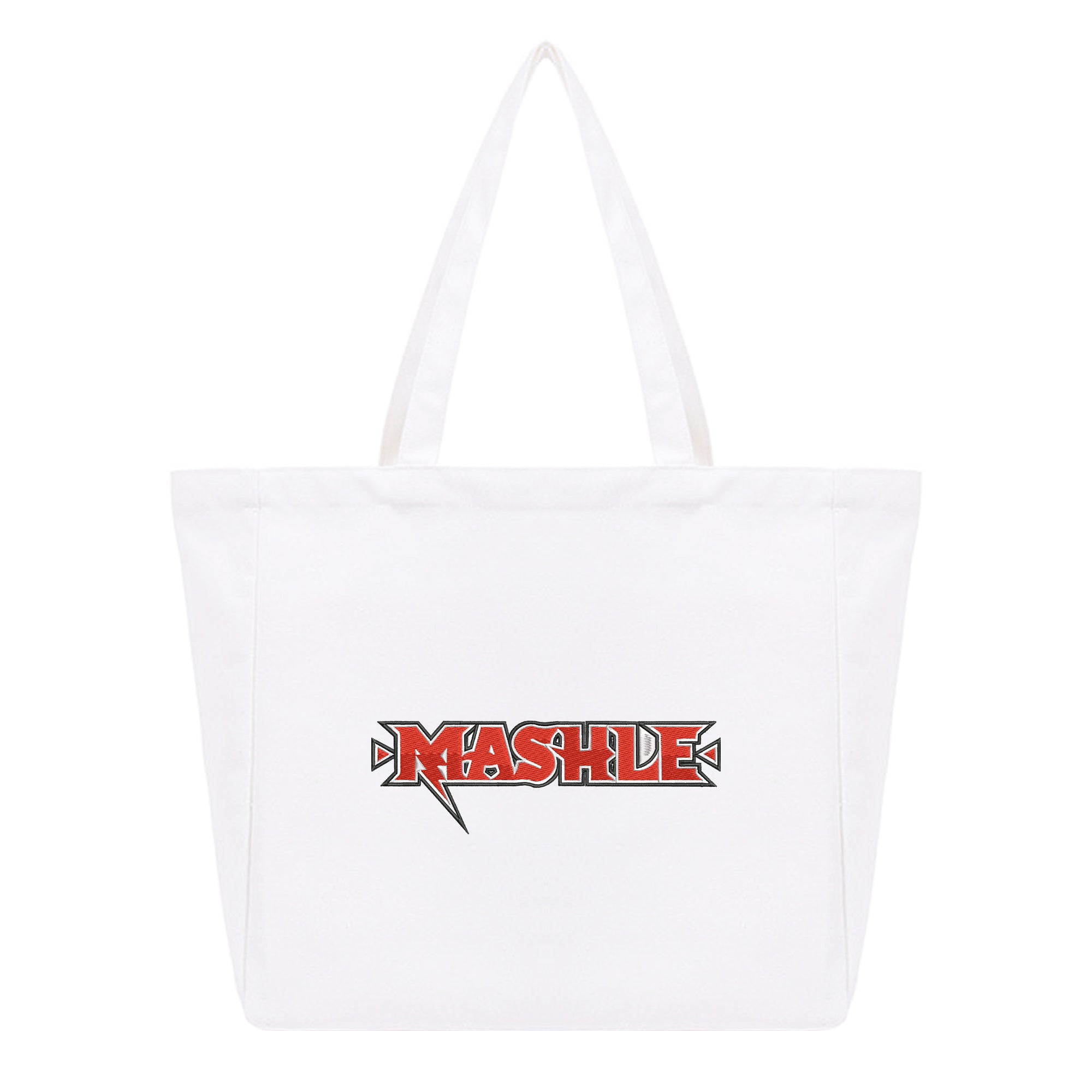 Personalized Anime Font Embroidered Cotton Tote Bag