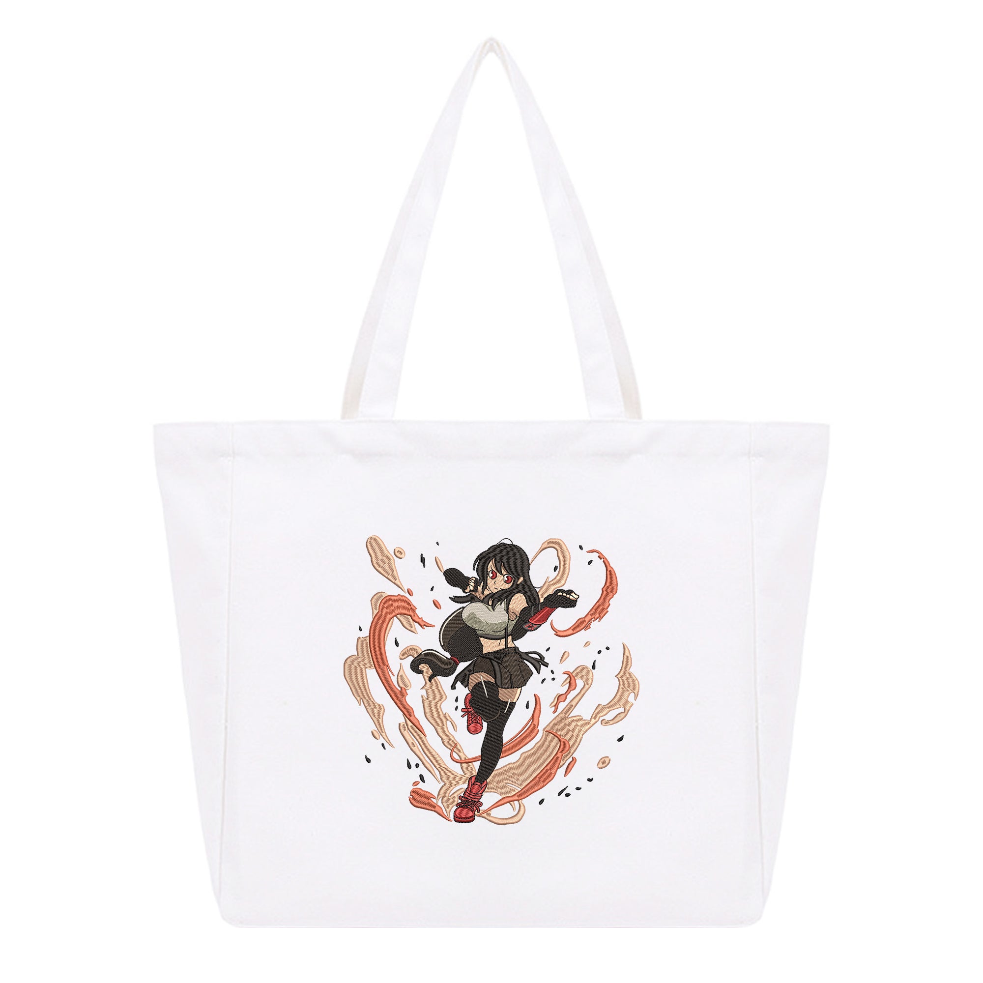 Tifa Lockhart Embroidery Cotton Tote Bag