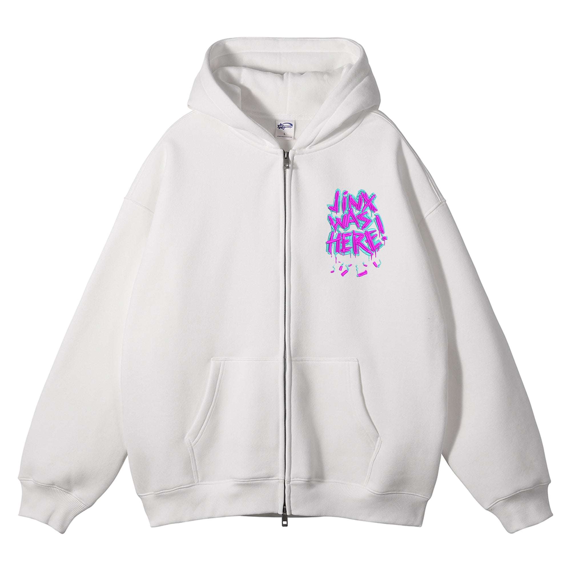 Jinx Embroidered Zip-Up Hoodie