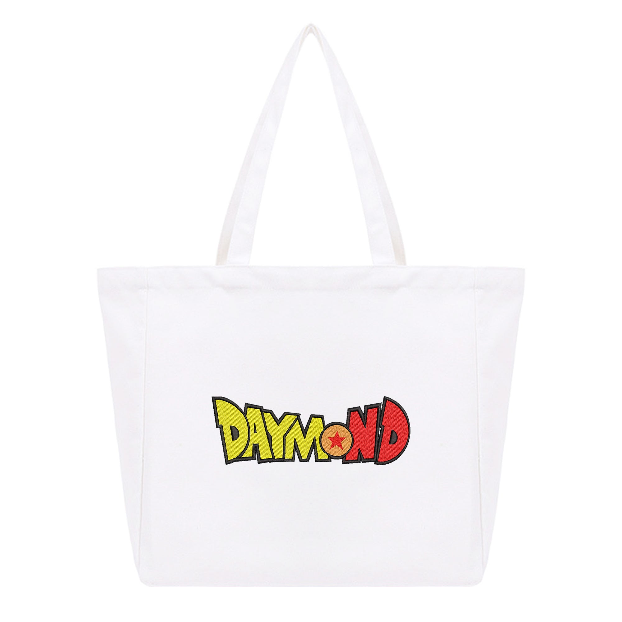 Personalized Anime Font Embroidered Cotton Tote Bag