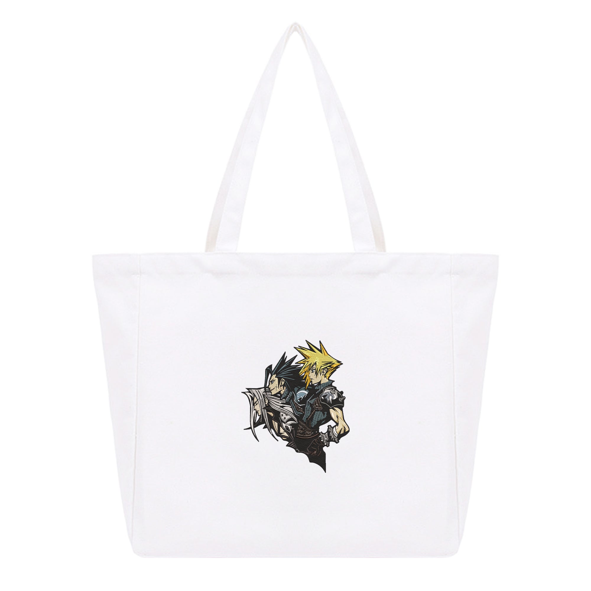 Cloud Zack Sephiroth Embroidery Cotton Tote Bag