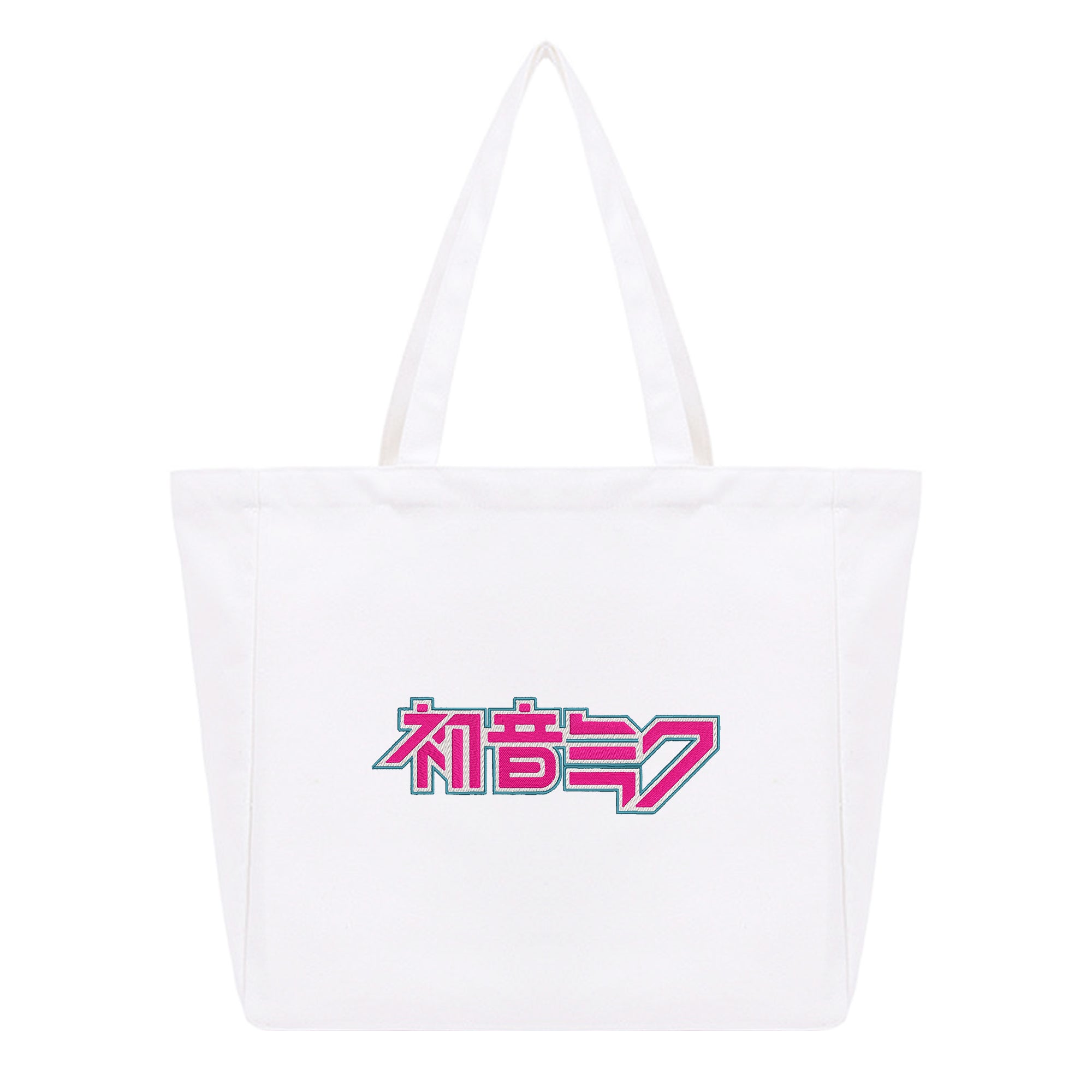 Personalized Anime Font Embroidered Cotton Tote Bag