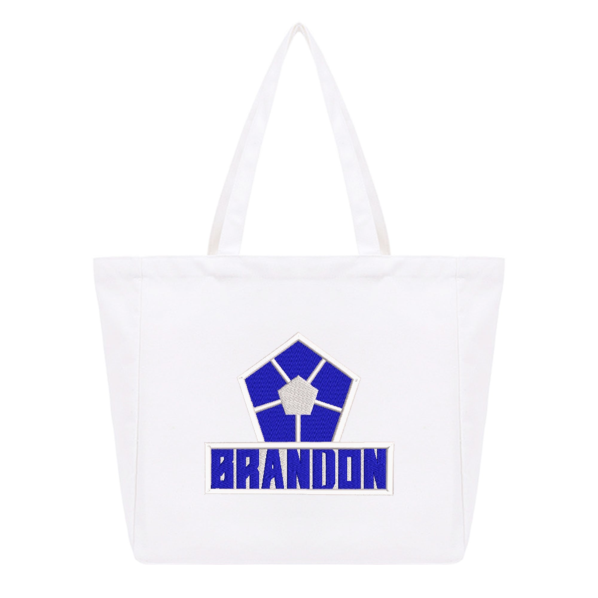 Personalized Anime Font Embroidered Cotton Tote Bag