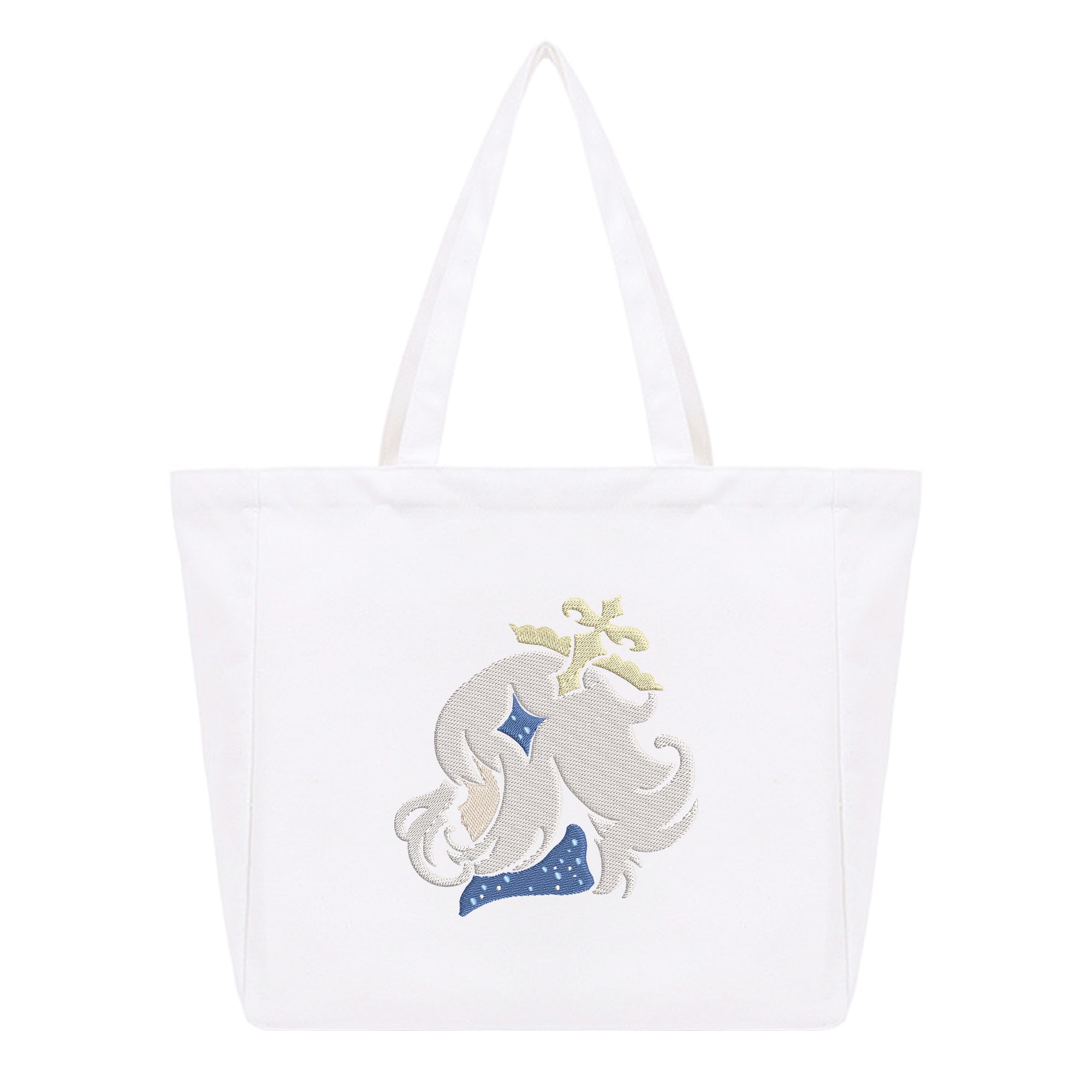 Paimon Embroidery Cotton Tote Bag