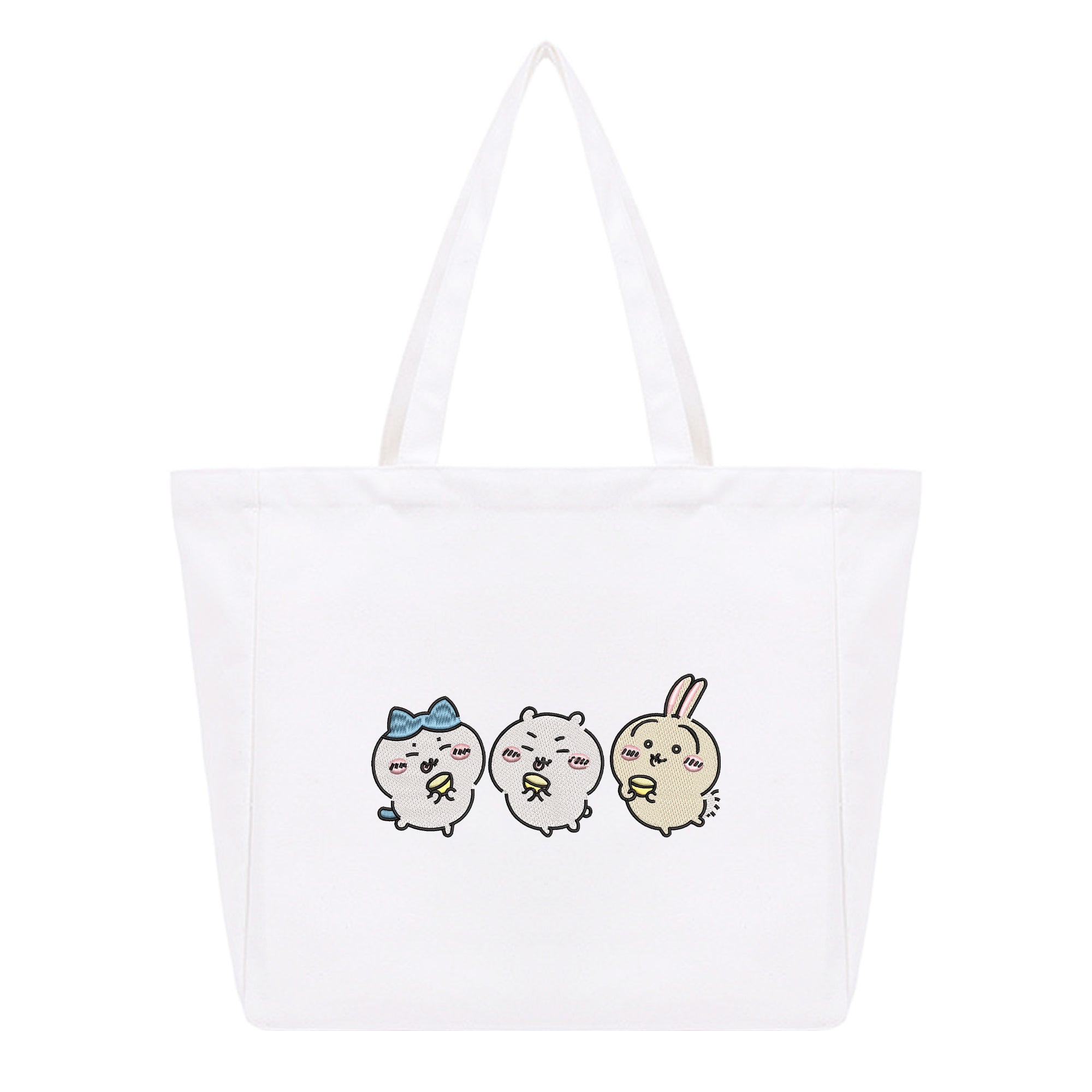 Chiikawa Embroidery Cotton Tote Bag