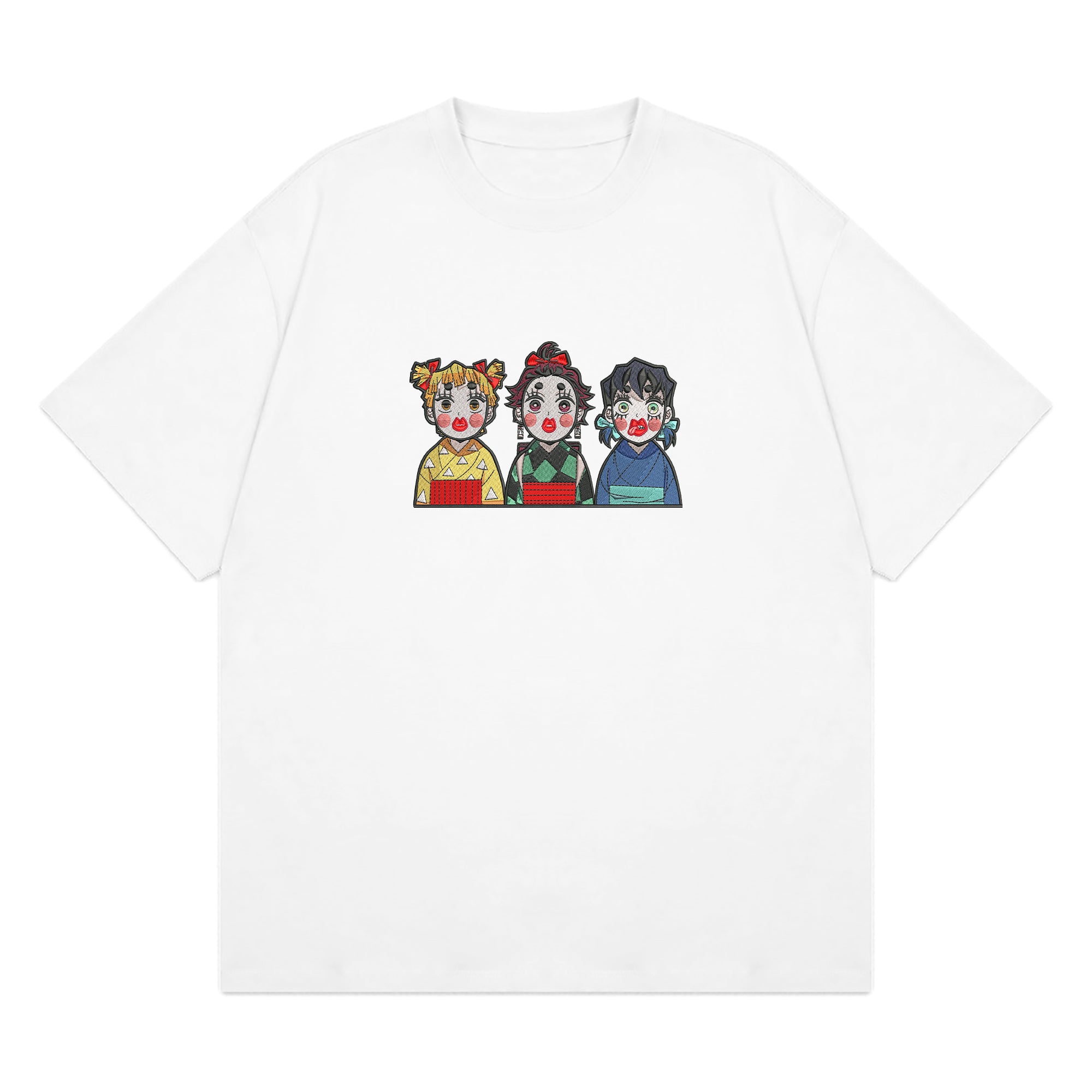 Tanjirou Zenitsu Inosuke Embroidered T-Shirt