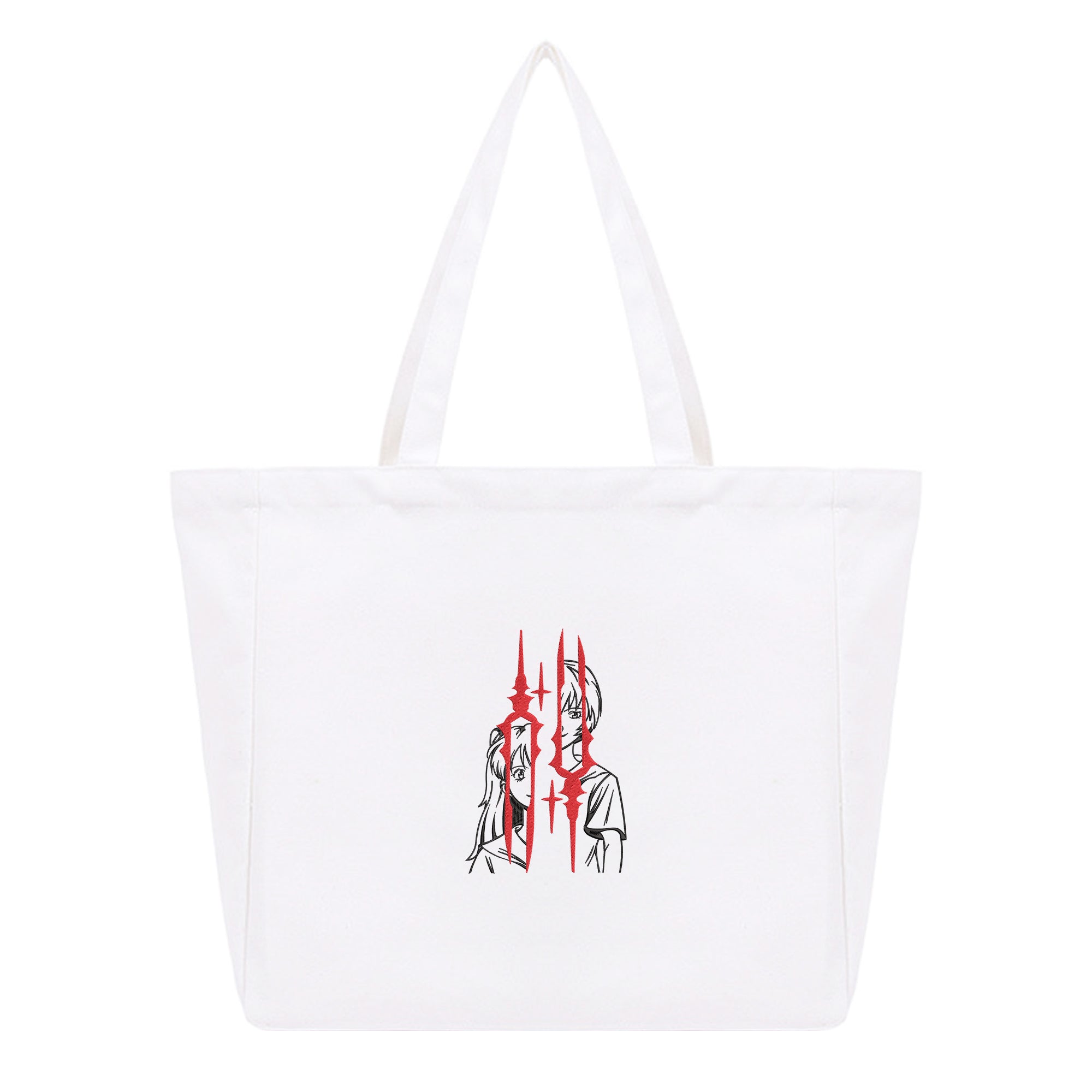 Asuka Rei Ayanami Embroidery Cotton Tote Bag