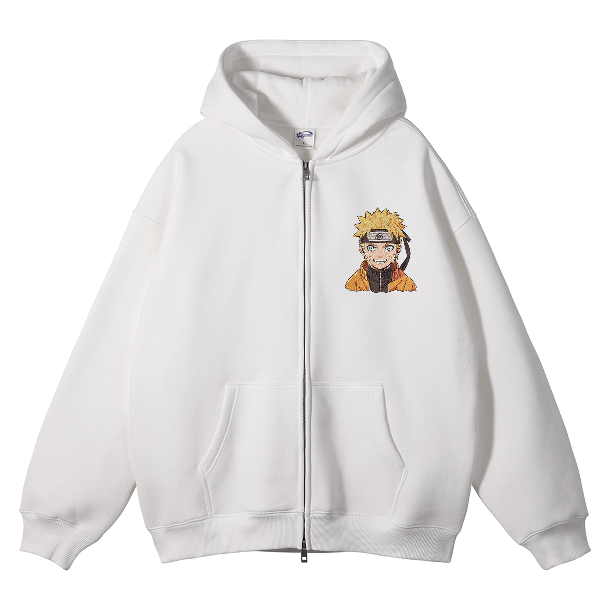 Naruto Embroidered Zip-Up Hoodie