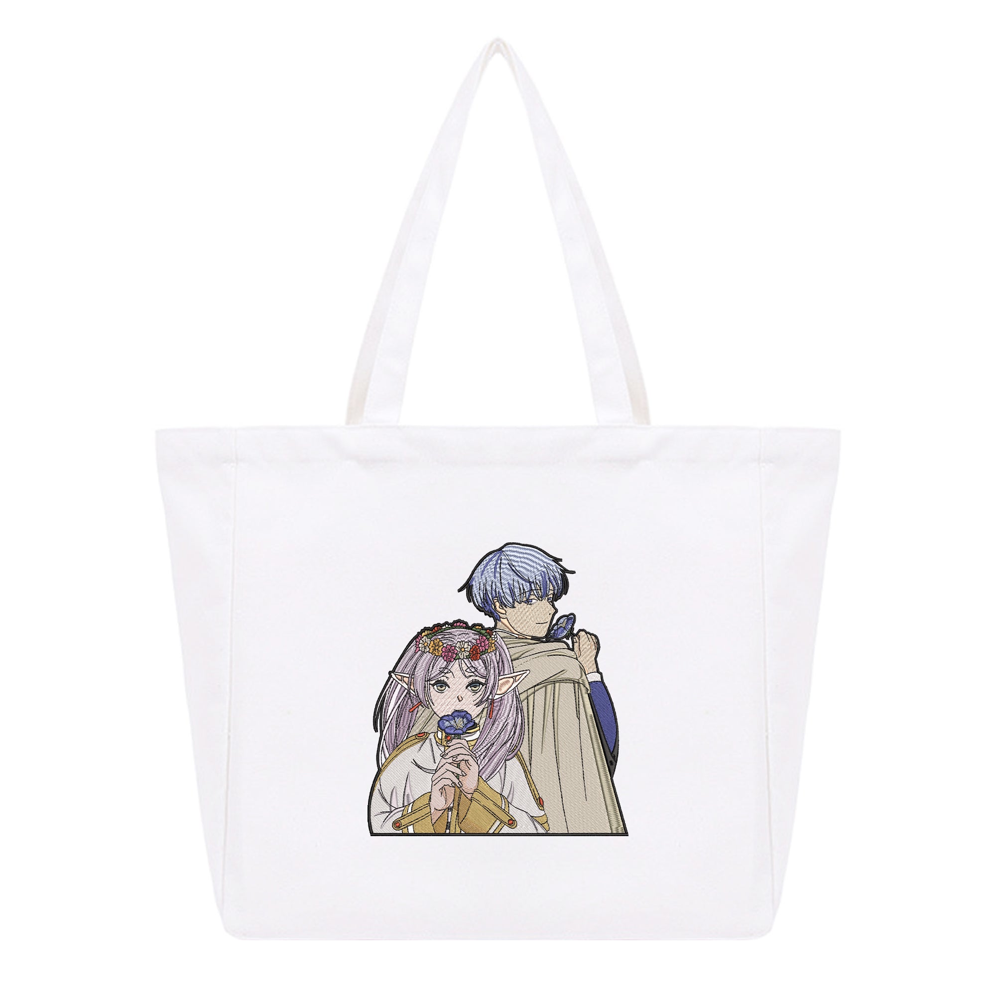 Frieren Himmel Embroidery Cotton Tote Bag