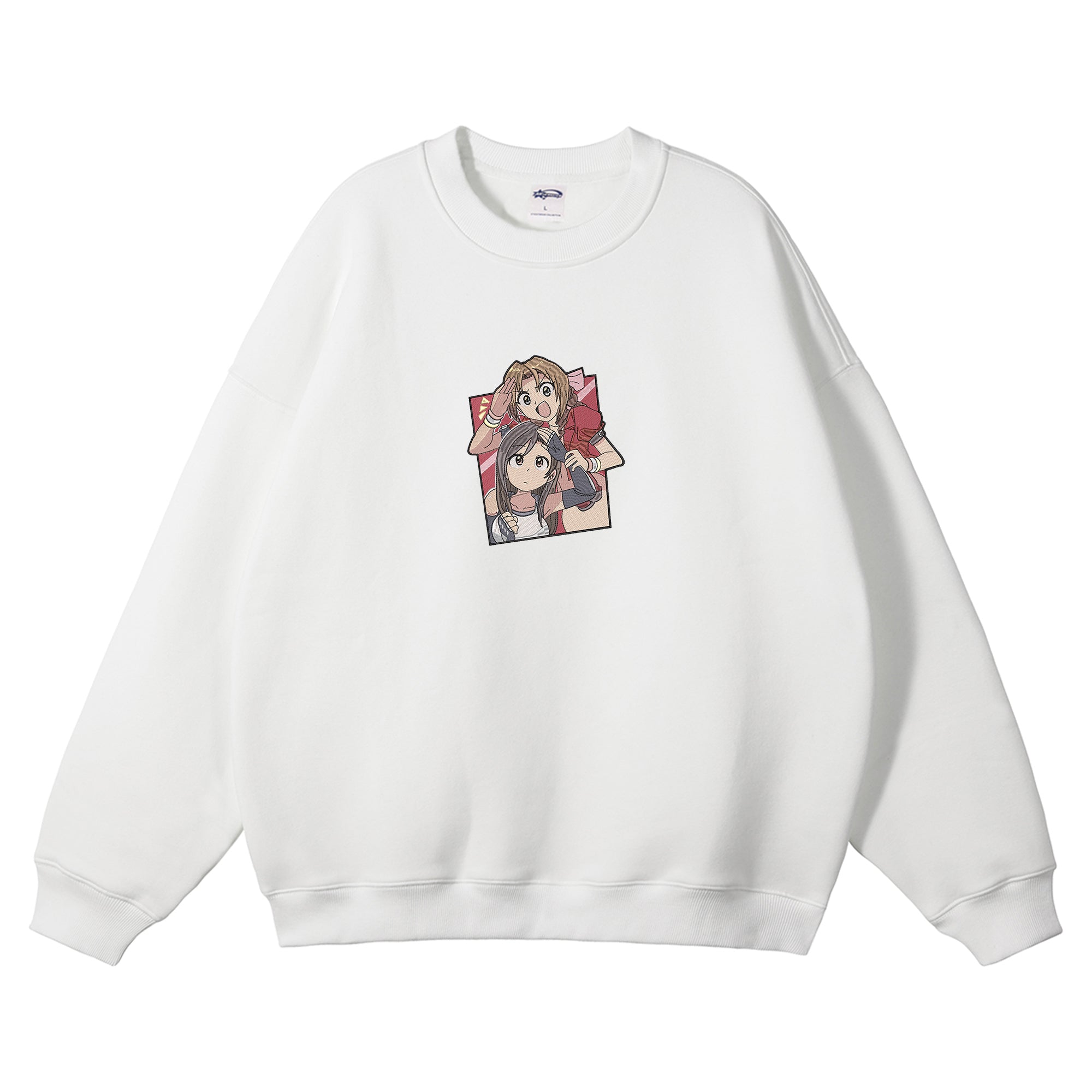 Aerith Tifa Embroidered Crewneck Sweatshirt