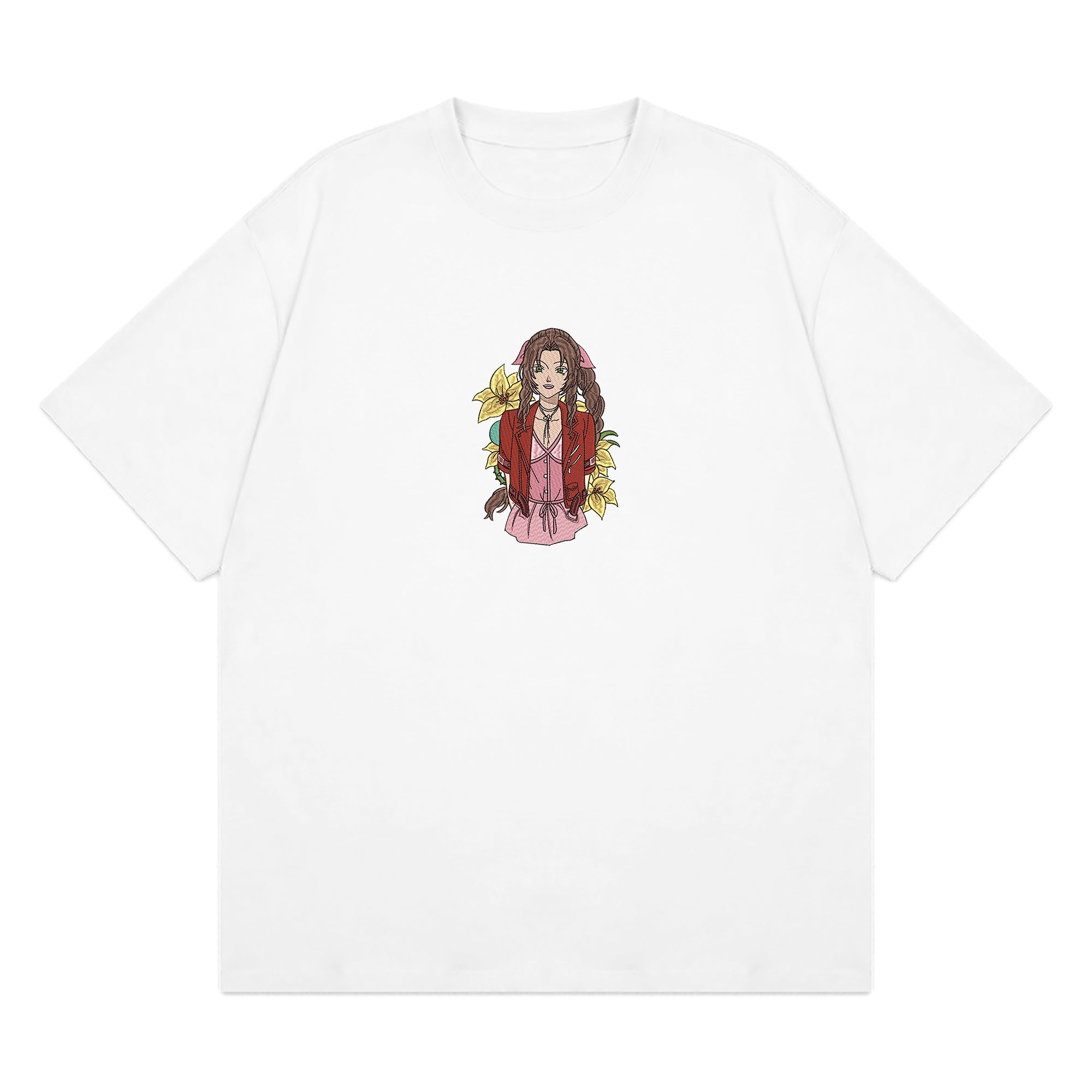 Aerith Gainsborough Embroidered T-Shirt