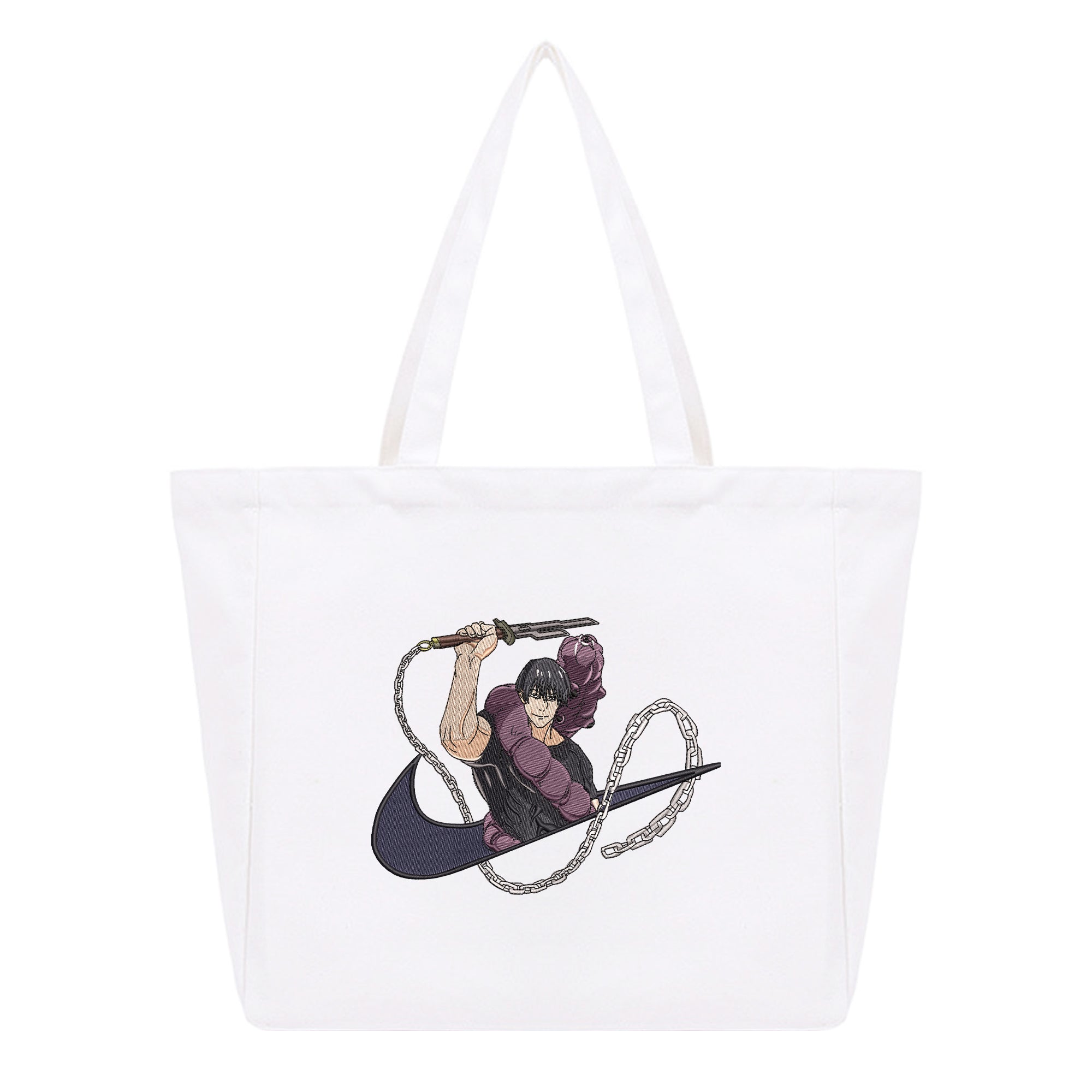 Fushiguro Toji Embroidery Cotton Tote Bag