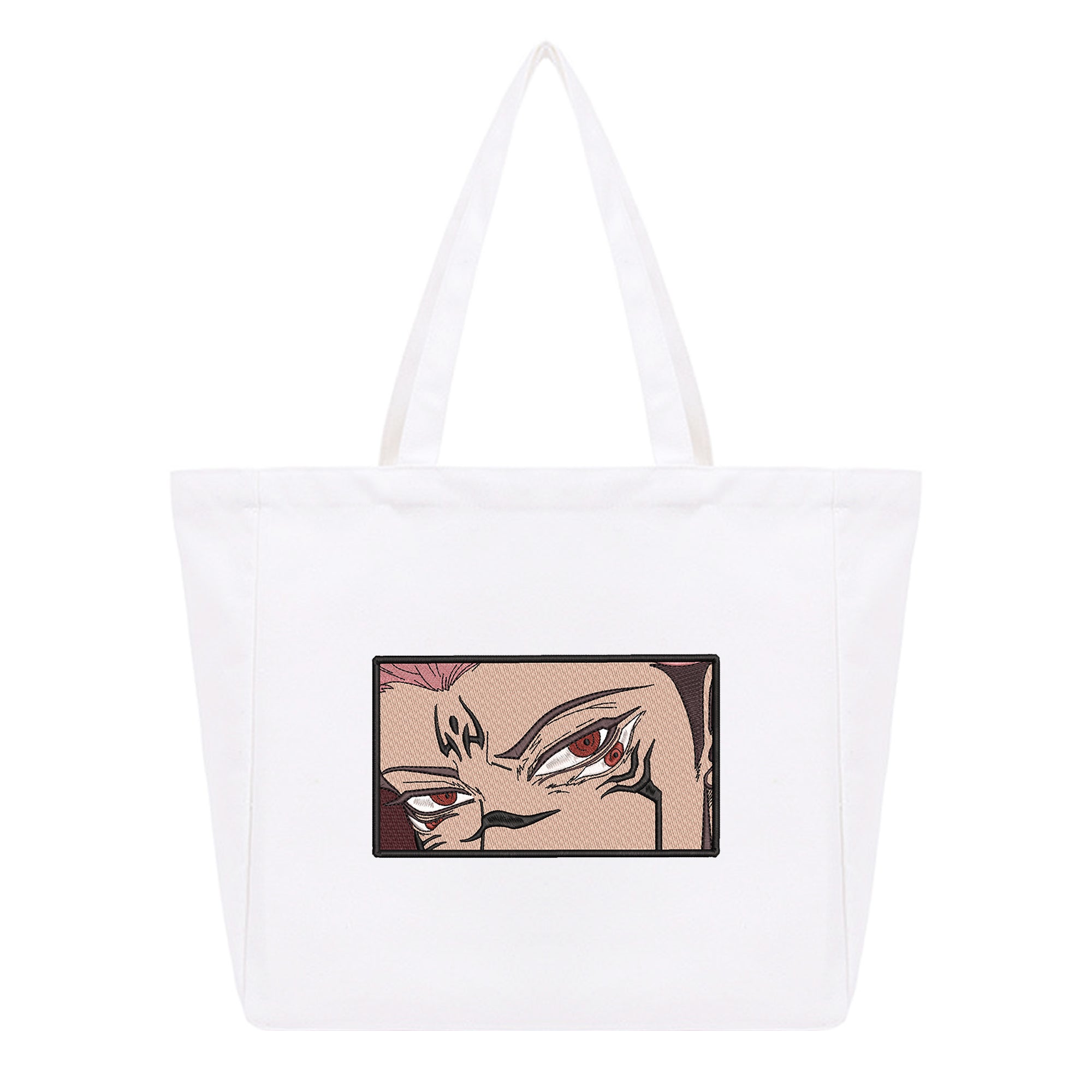 Ryomen Sukuna Embroidery Cotton Tote Bag