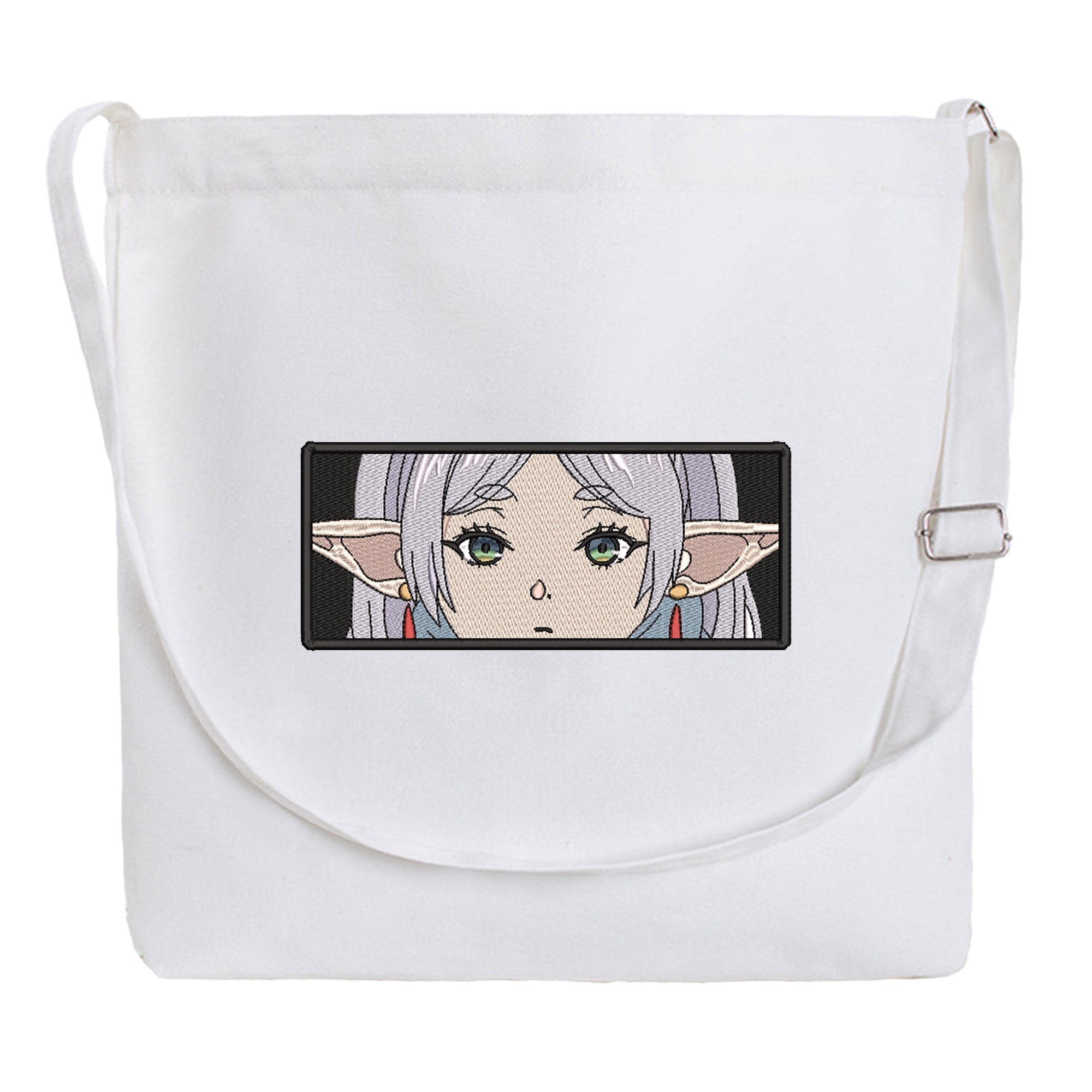 Frieren Embroidery Cotton Crossbody Bag