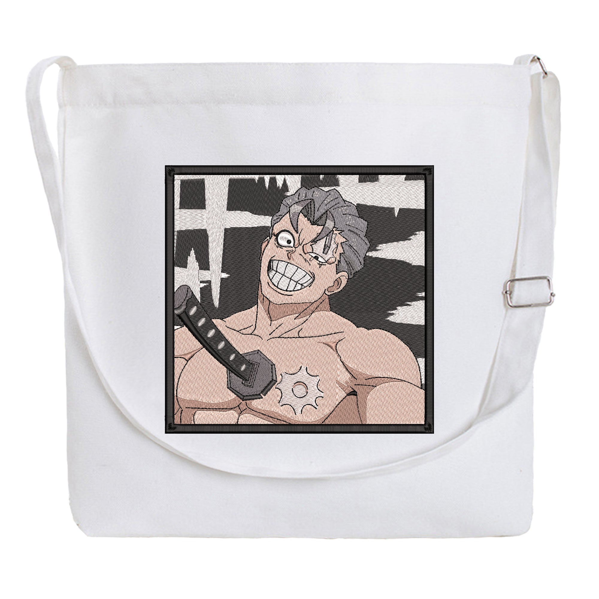 Andy Undead Embroidery Cotton Crossbody Bag