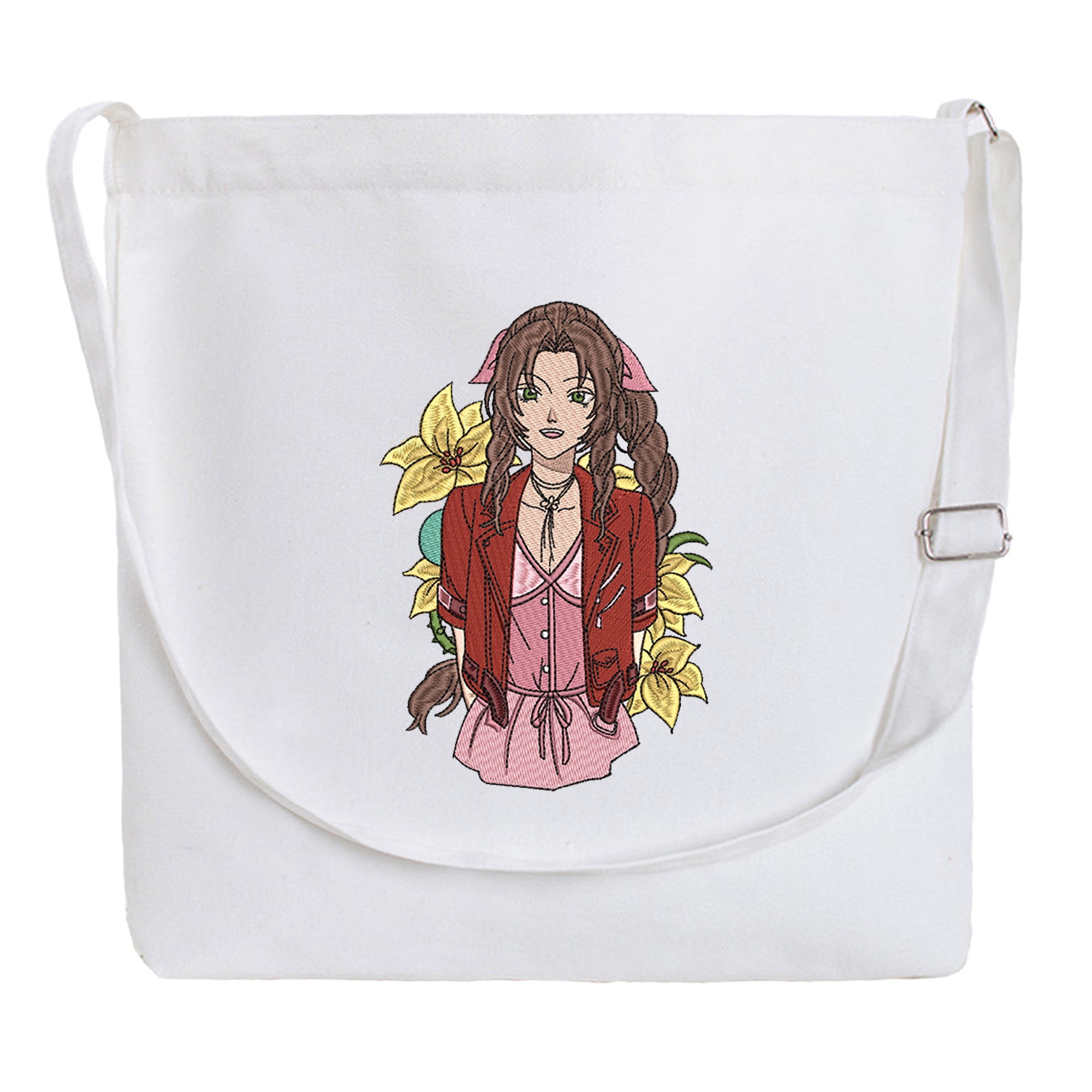 Aerith Gainsborough Embroidery Cotton Crossbody Bag