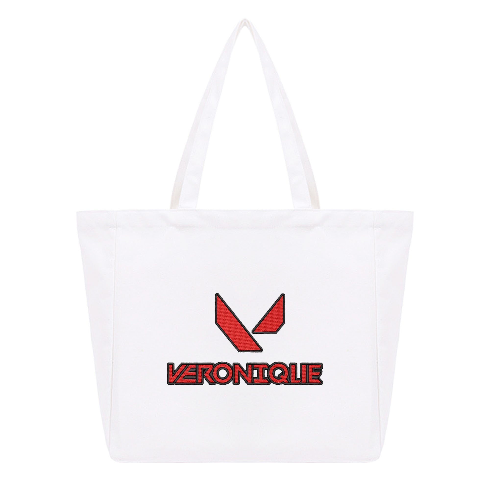 Personalized Anime Font Embroidered Cotton Tote Bag