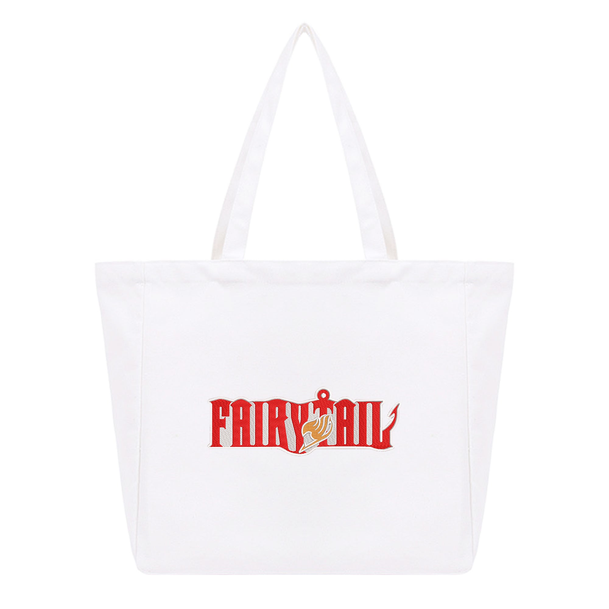 Personalized Anime Font Embroidered Cotton Tote Bag