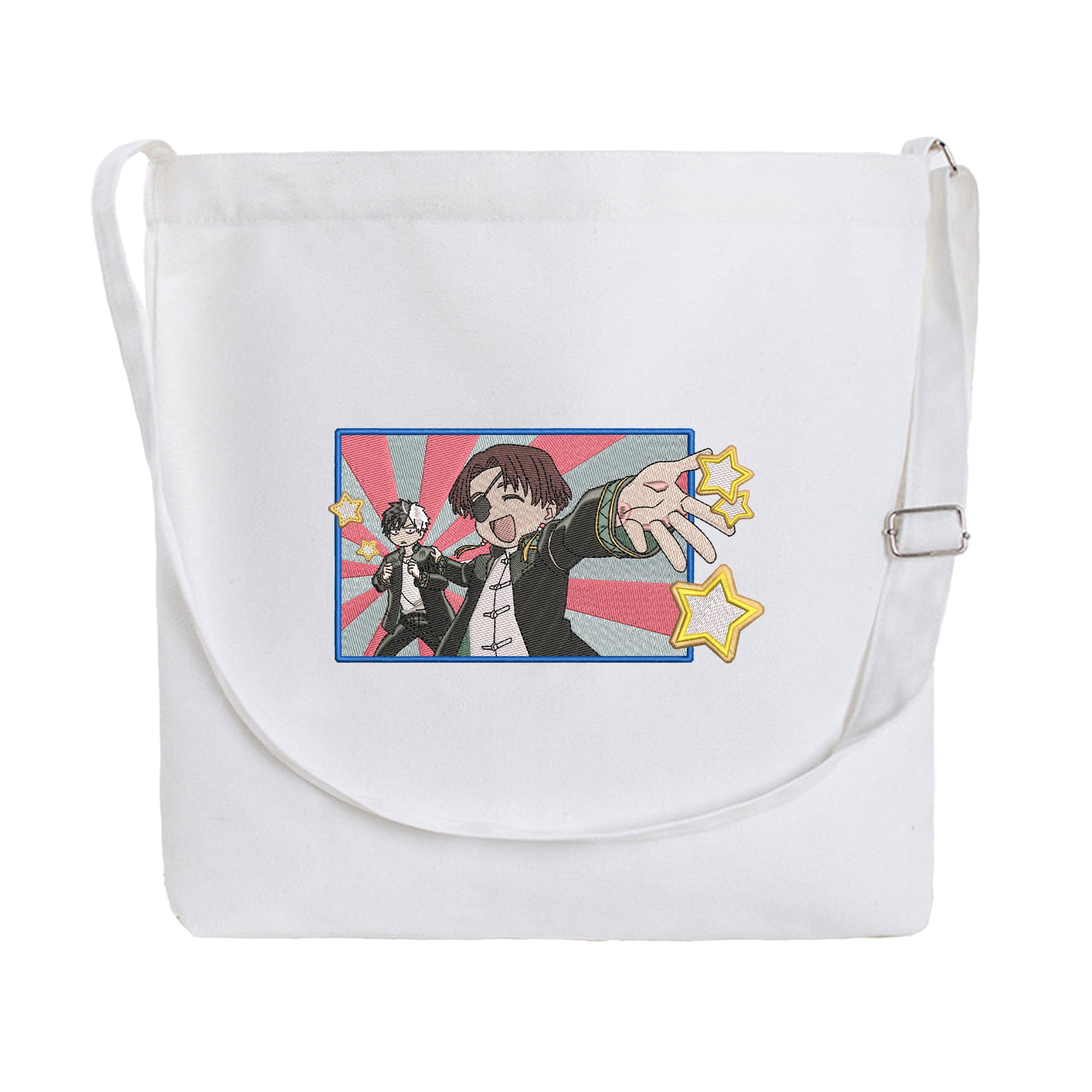 Sakura Haruka Hayato Suo Embroidery Cotton Crossbody Bag