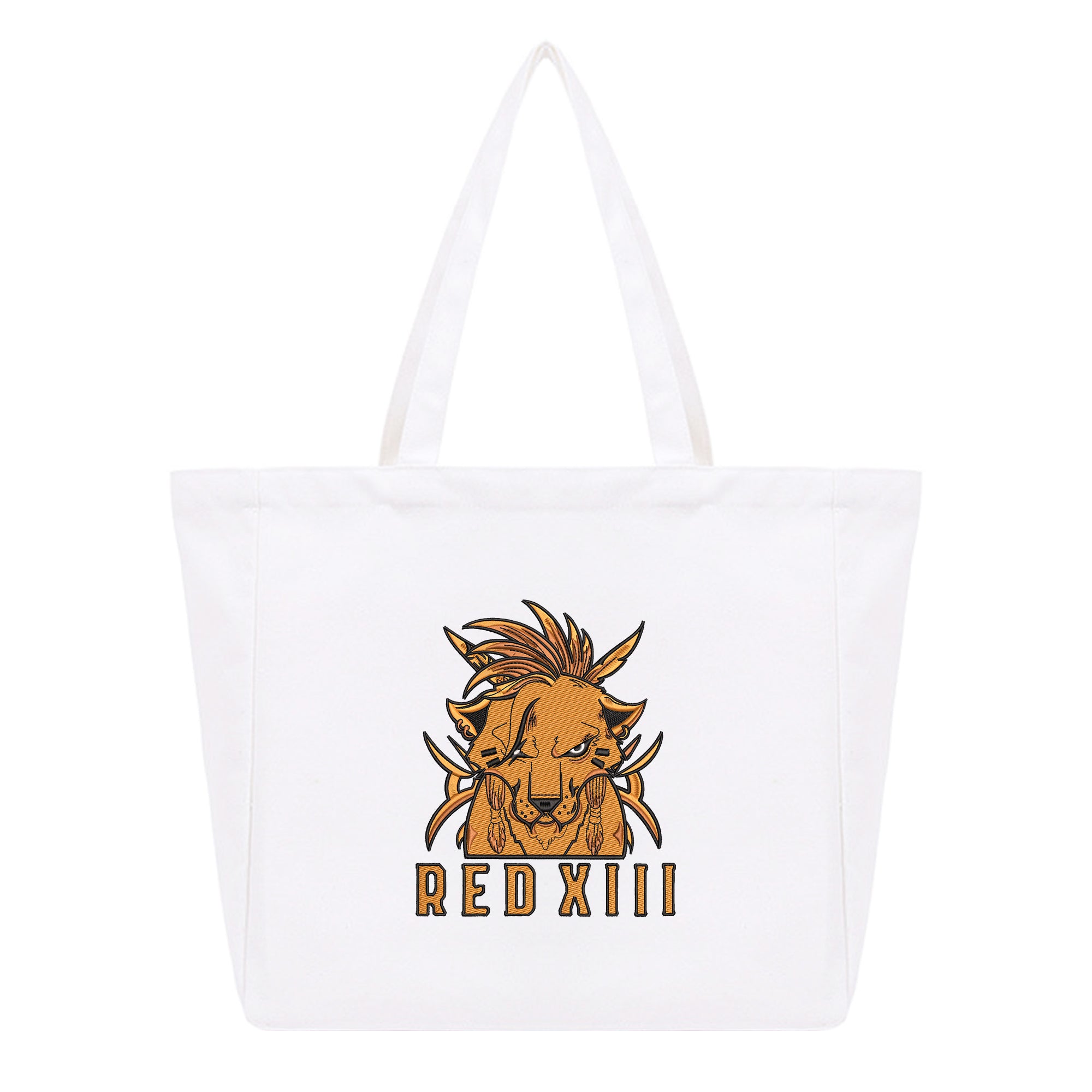 Red XIII Embroidery Cotton Tote Bag