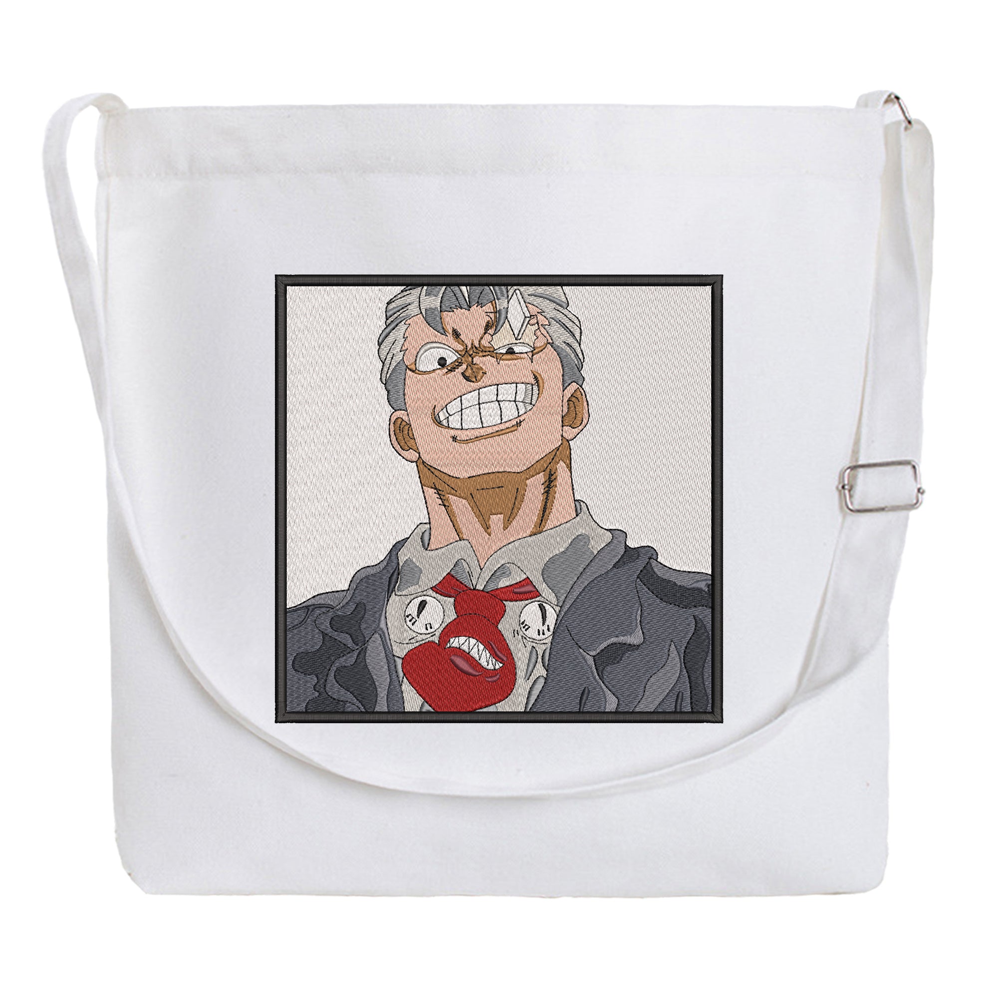 Andy Undead Embroidery Cotton Crossbody Bag