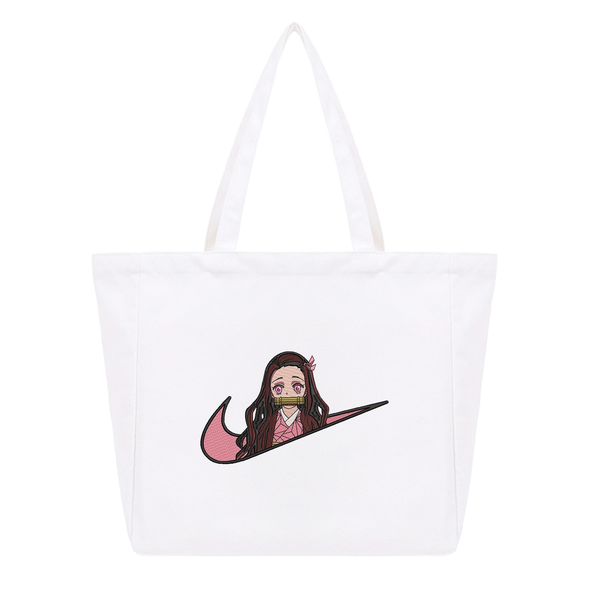 Kamado Nezuko Embroidery Cotton Tote Bag