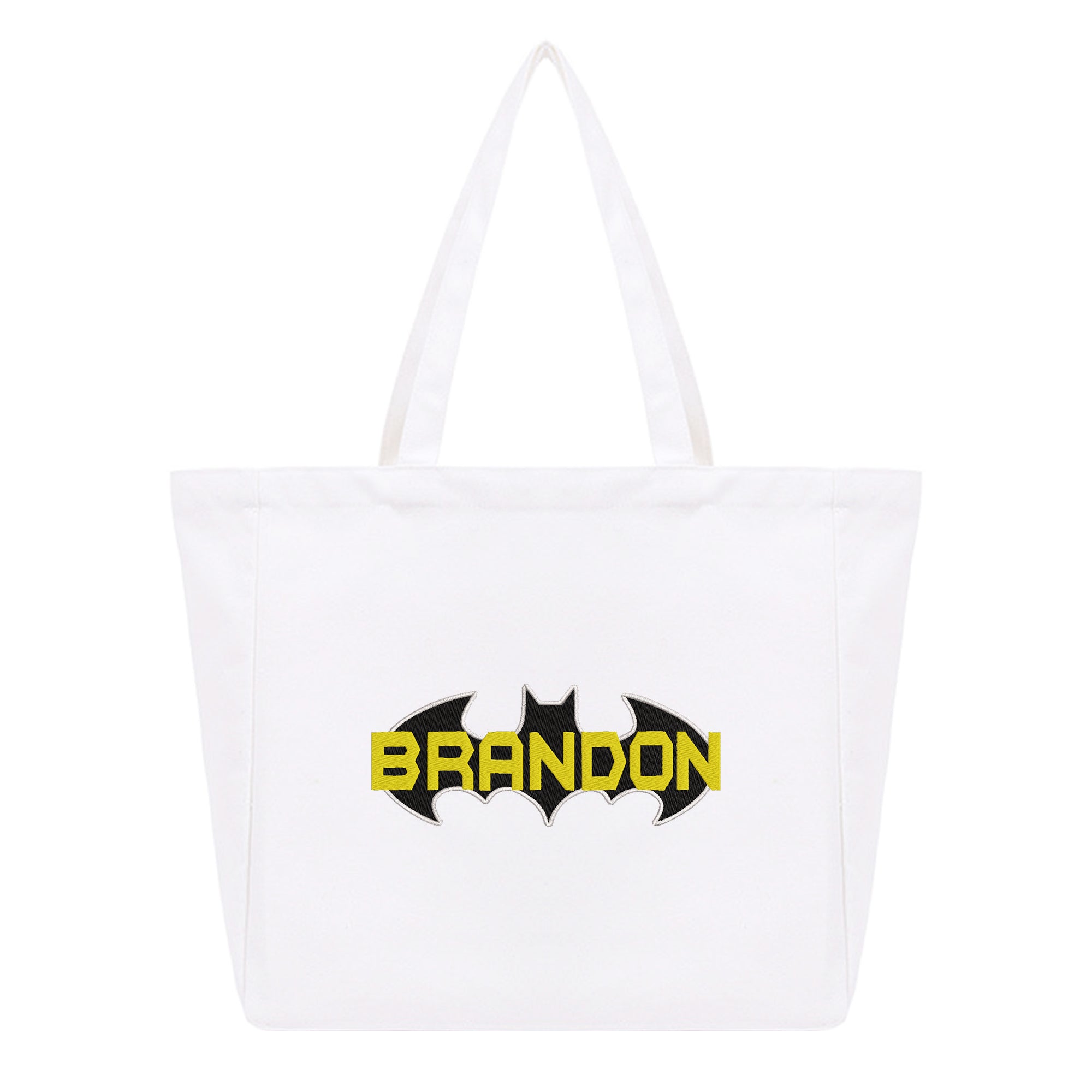 Personalized Anime Font Embroidered Cotton Tote Bag