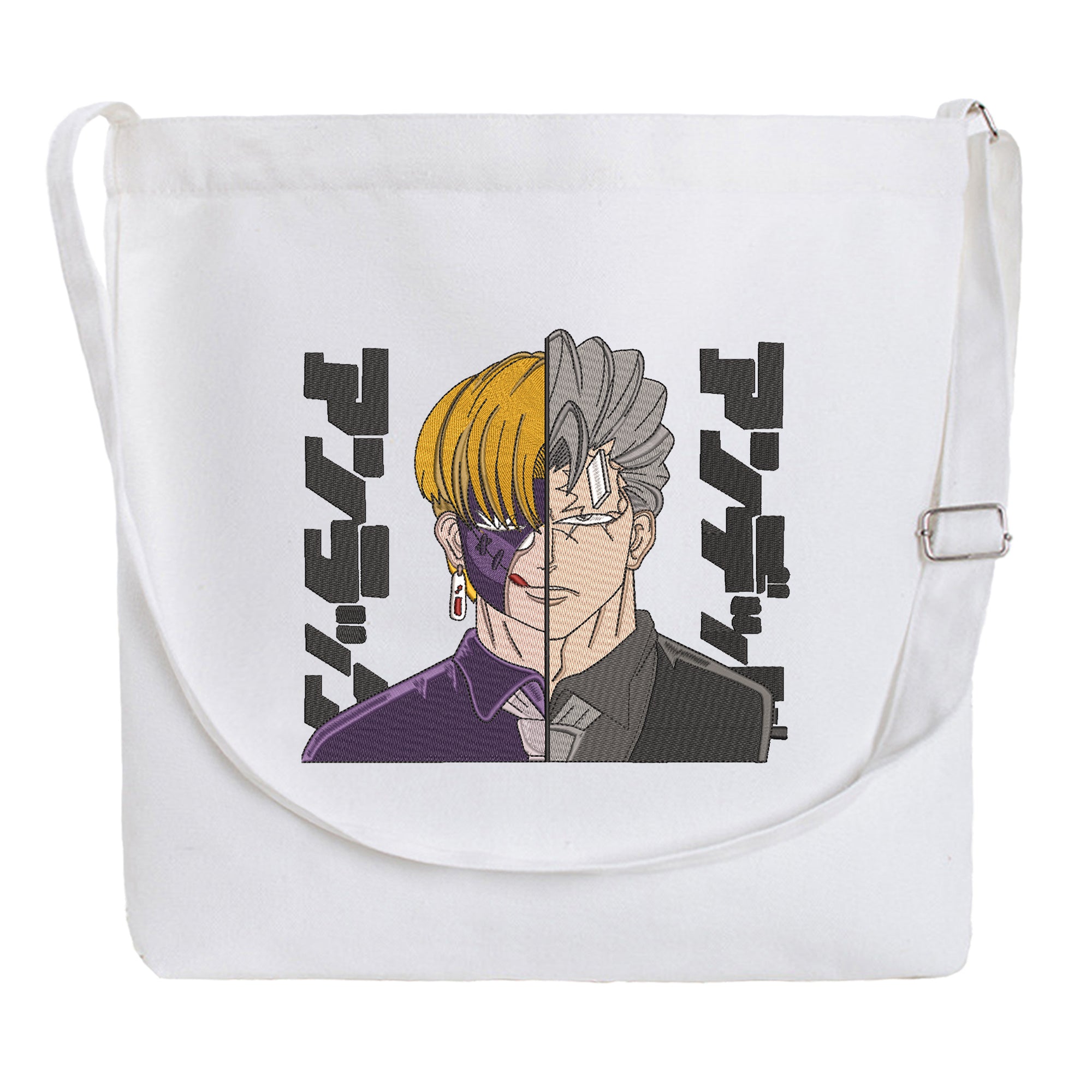 Andy Undead Embroidery Cotton Crossbody Bag