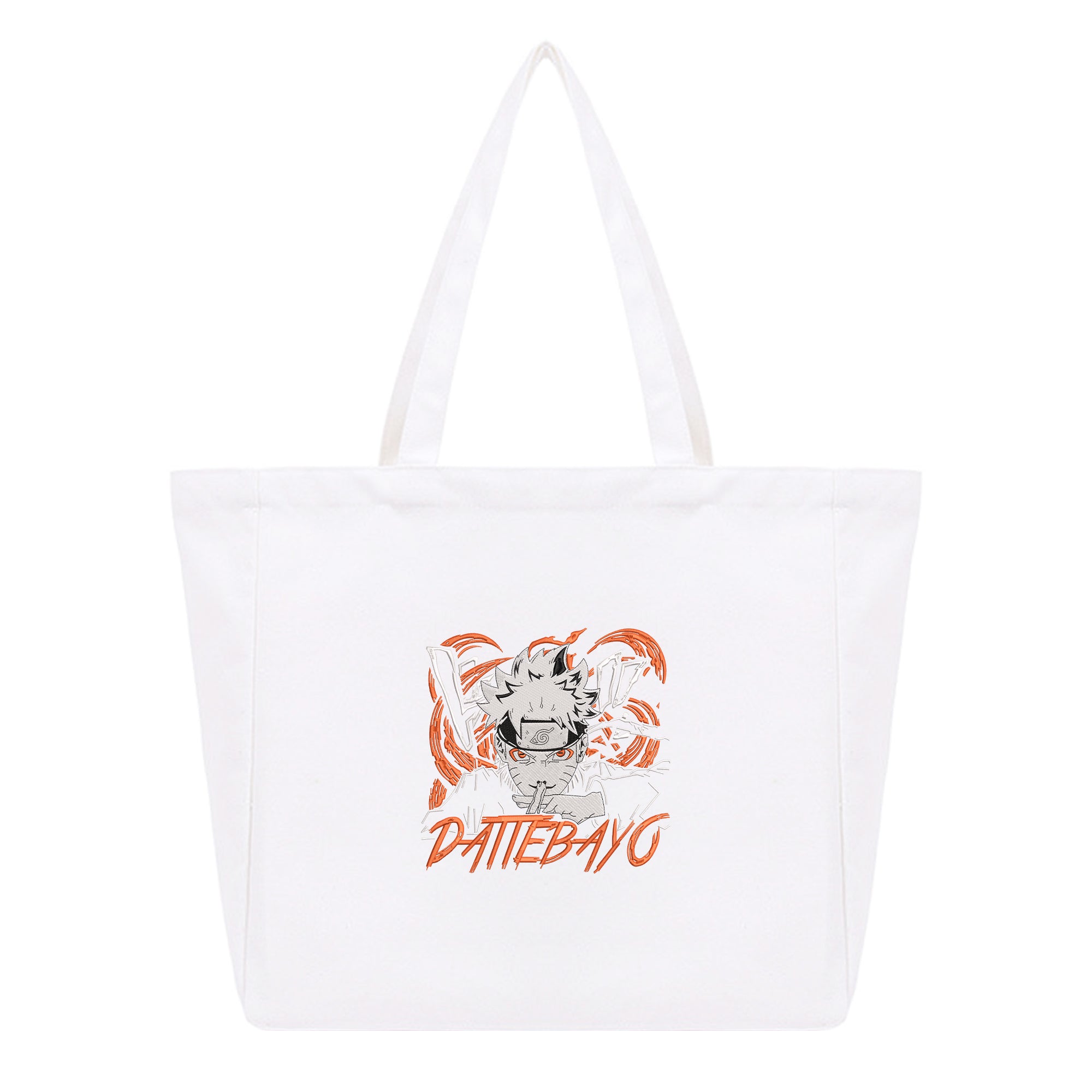 Naruto Embroidery Cotton Tote Bag