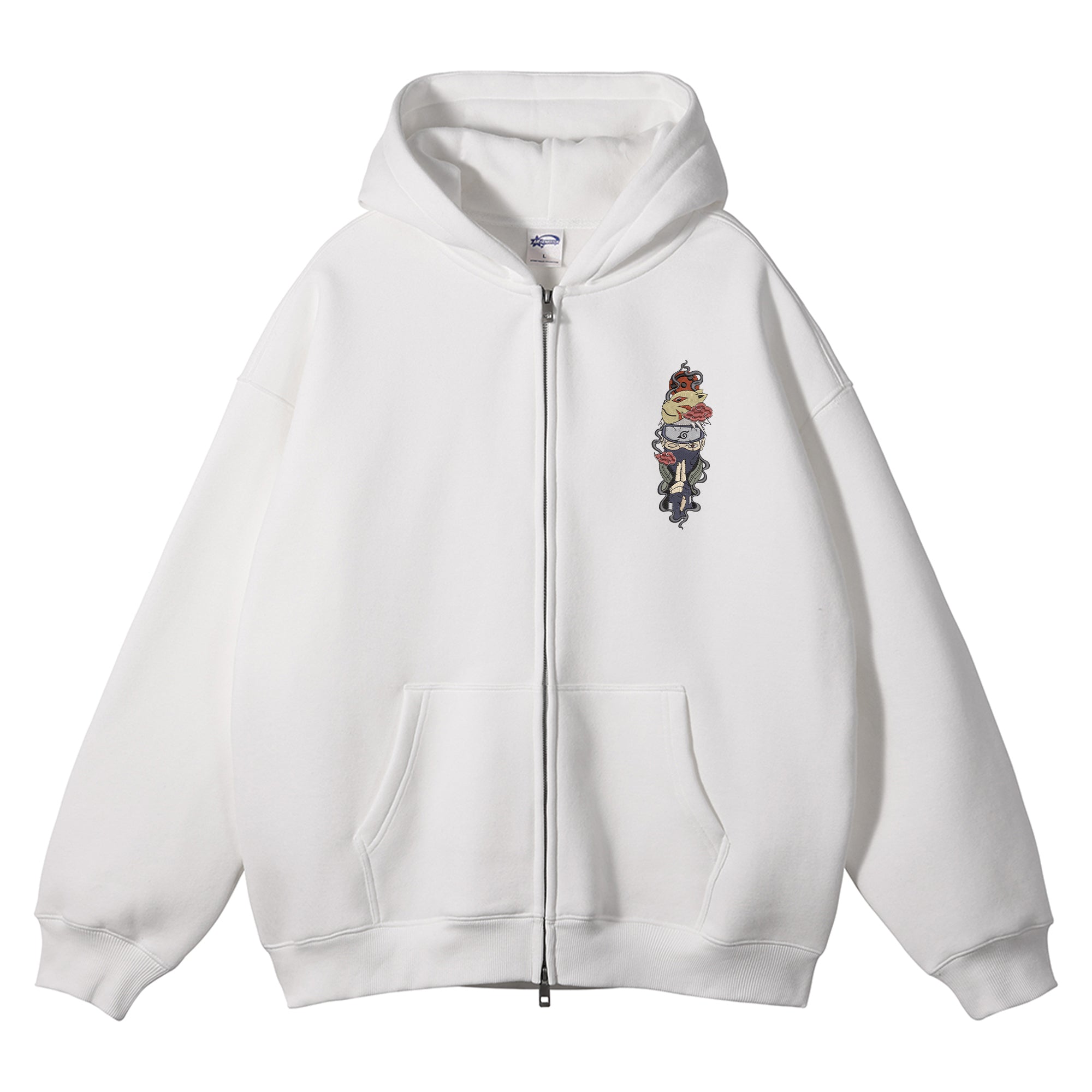 Naruto Embroidered Zip-Up Hoodie