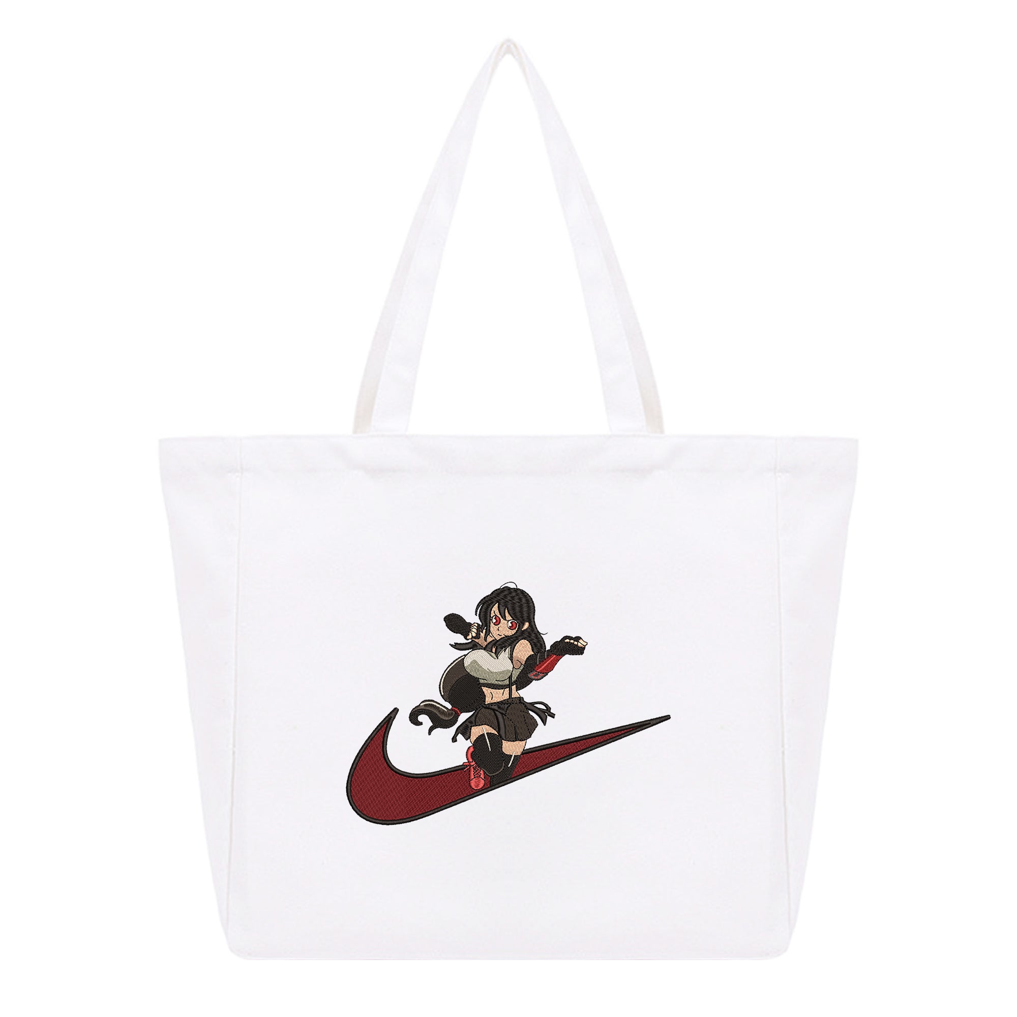 Tifa Lockhart Embroidery Cotton Tote Bag