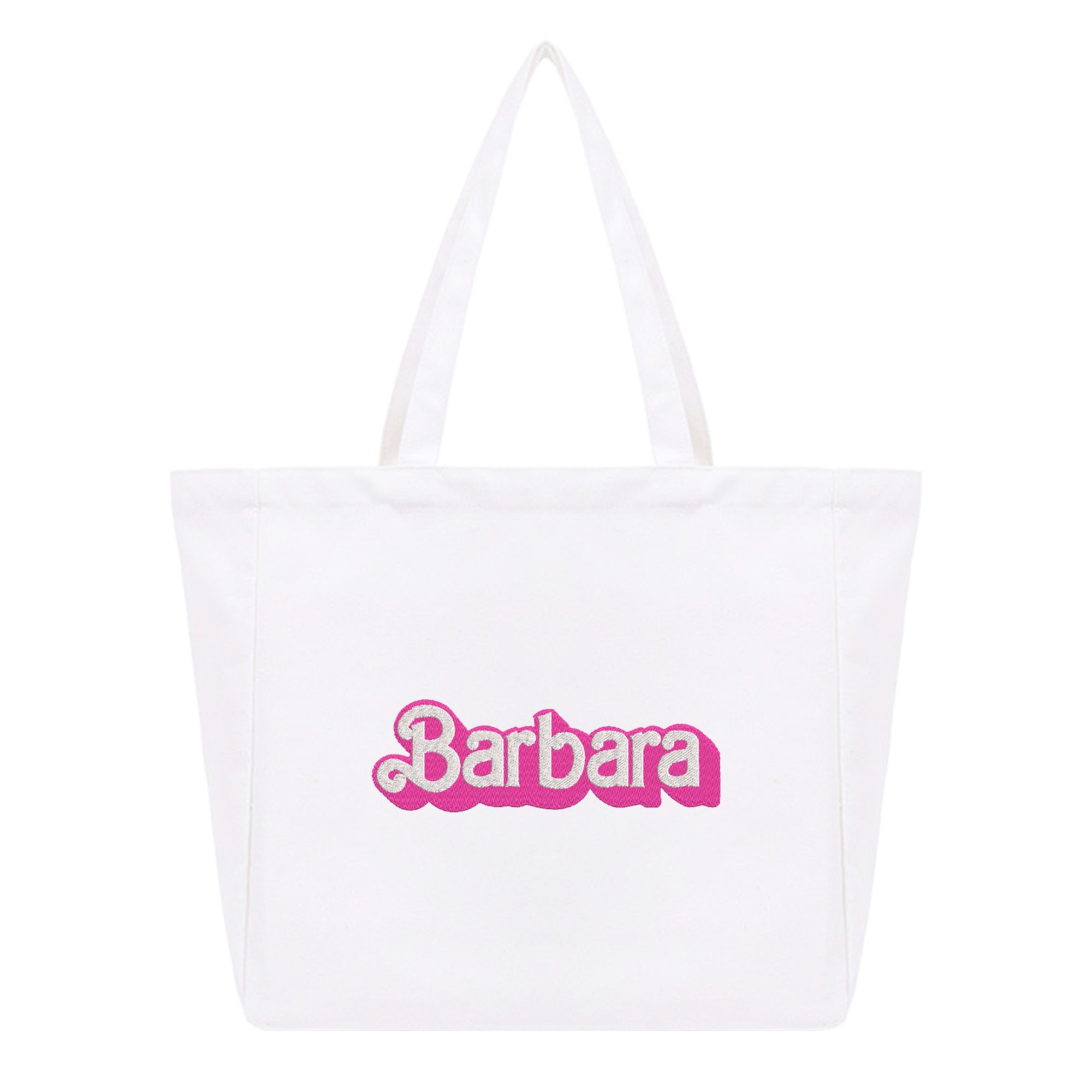 Personalized Anime Font Embroidered Cotton Tote Bag