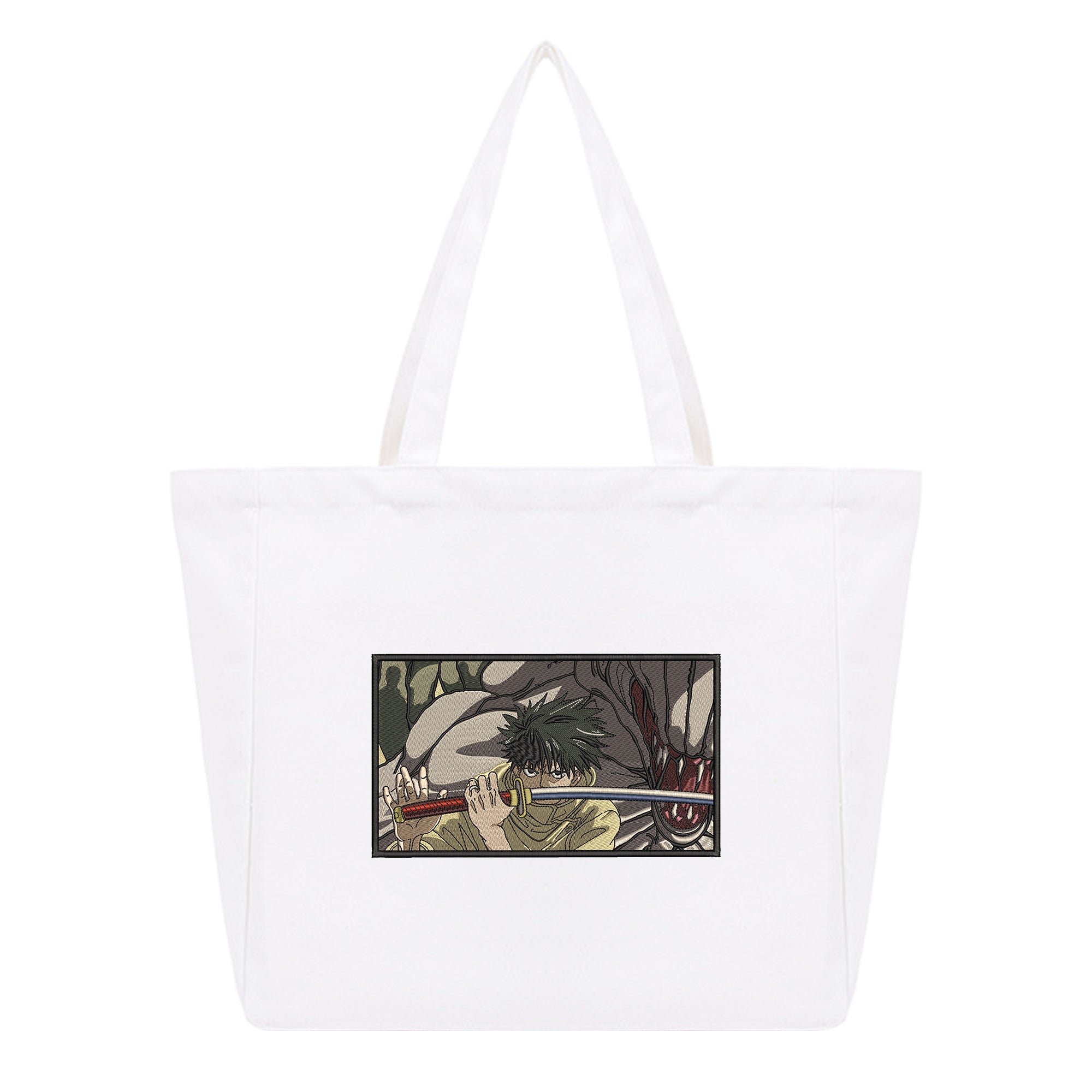 Okkotsu Yuta Embroidery Cotton Tote Bag