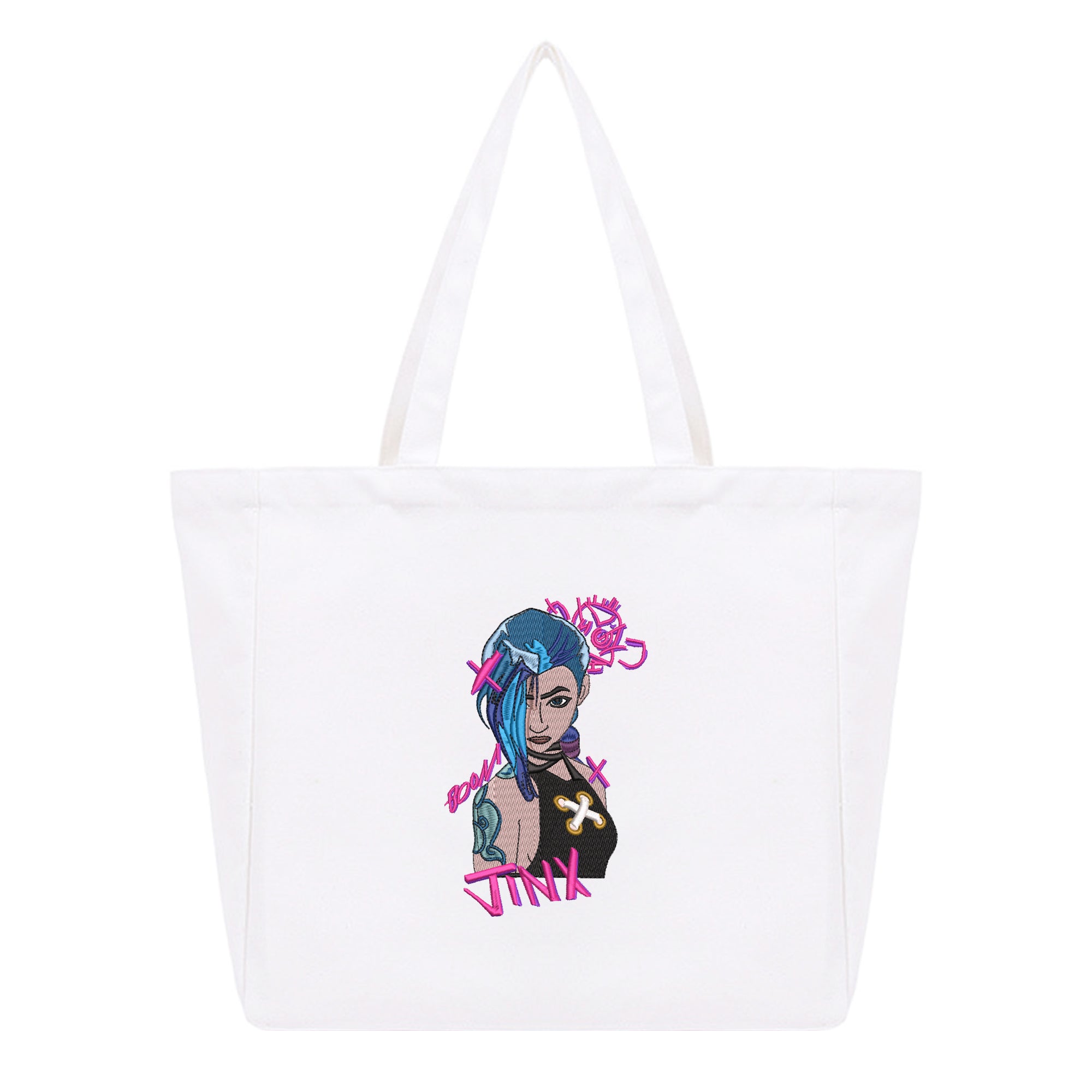 Jinx Embroidery Cotton Tote Bag