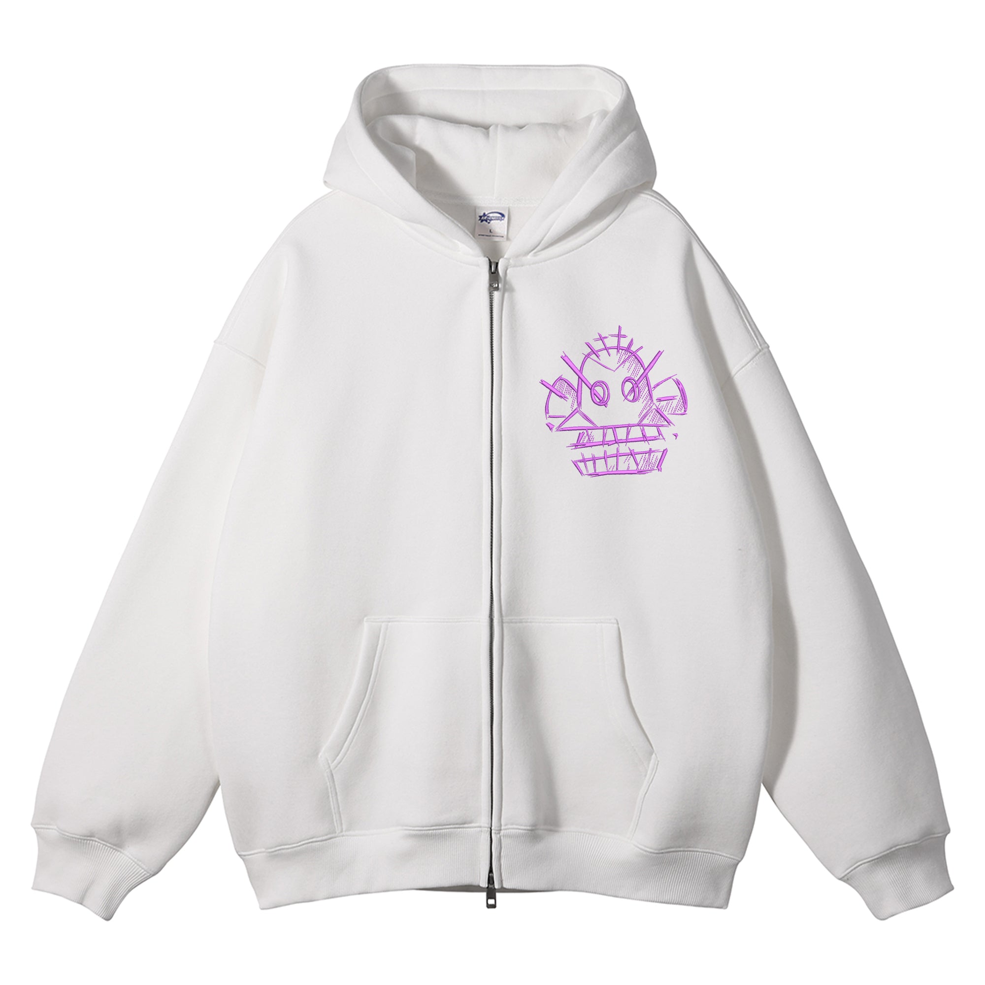 Jinx Embroidered Zip-Up Hoodie