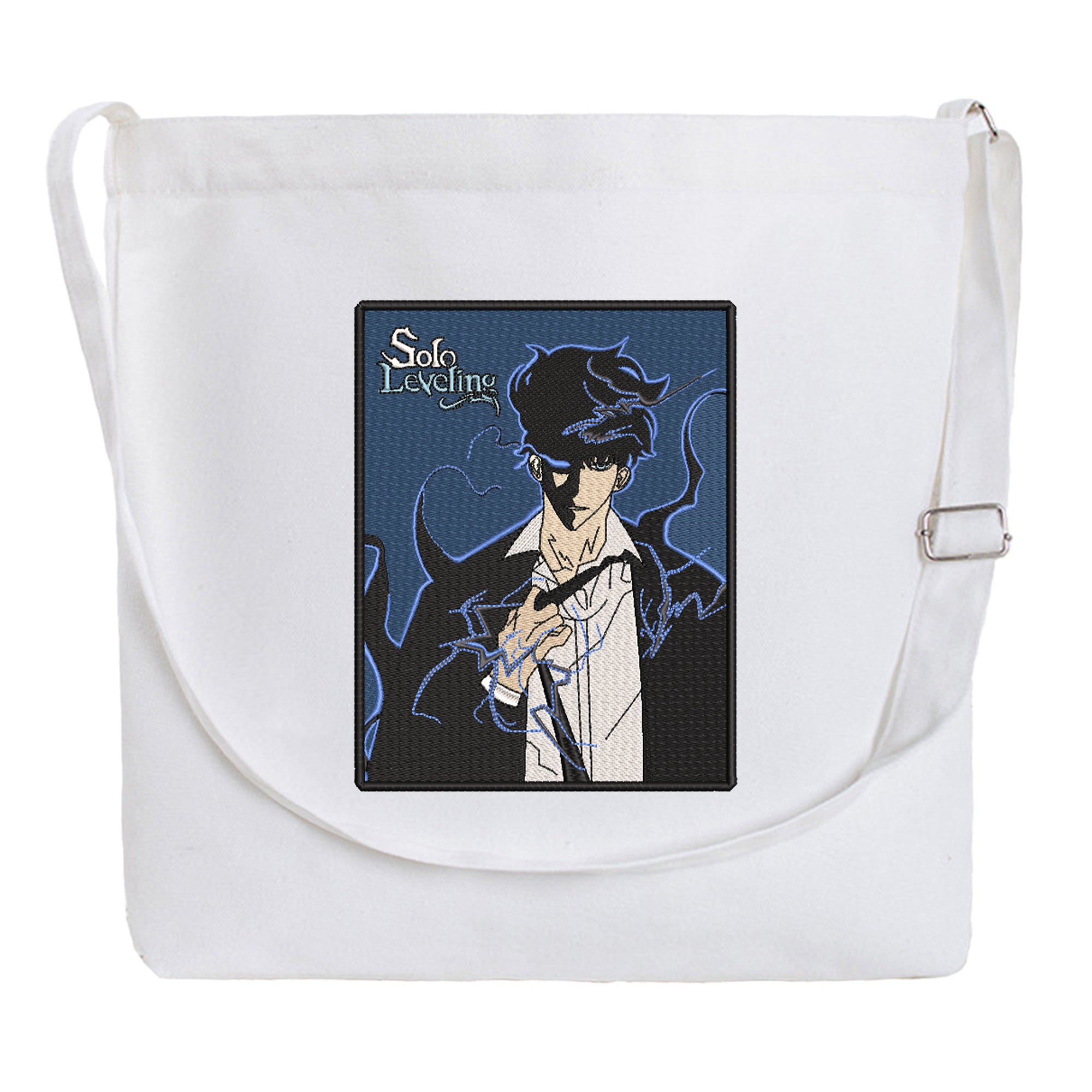 Sung Jin-woo Embroidery Cotton Crossbody Bag